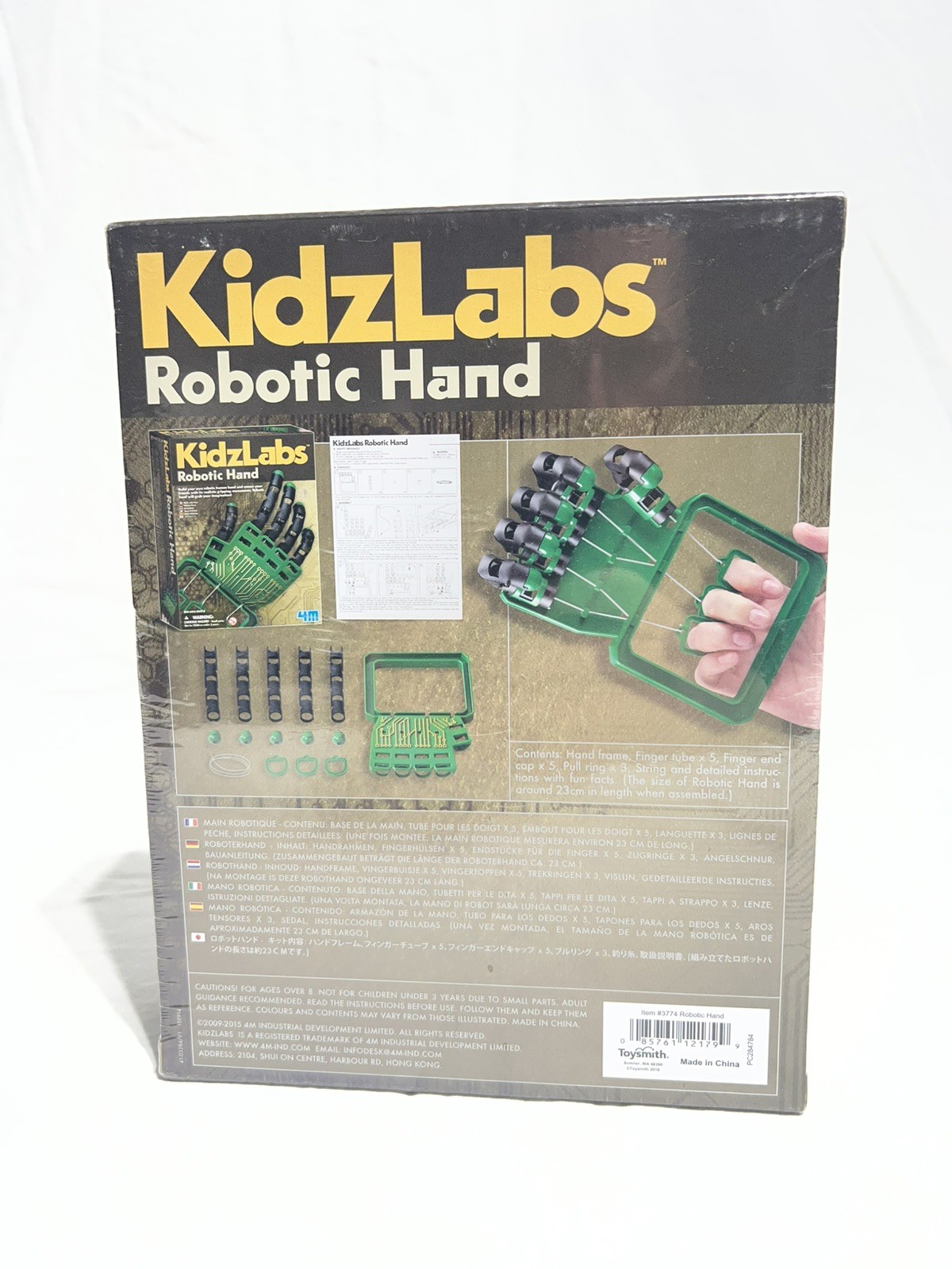 New 4M Kidzlabs Robotic Hand Kit – DIY Mechanical Robot Science – STEM Toys.