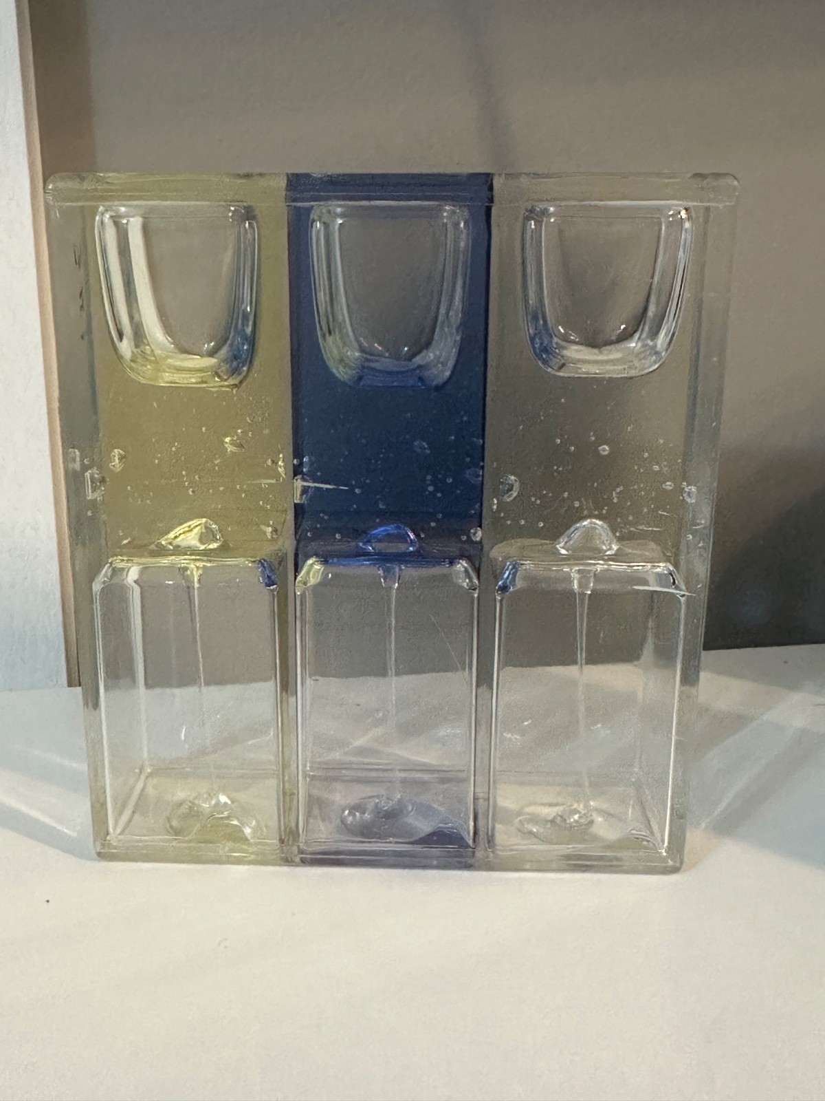 Vintage Triple Ooze Kinetic Fluid Cube Sensory Motion Toy Baby Einstein Rare HTF