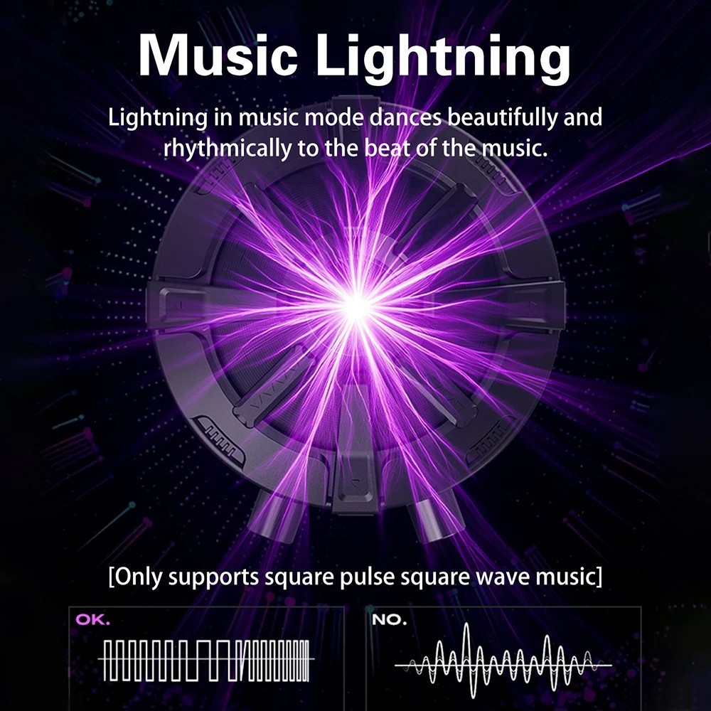Tesla Coil Bluetooth Music Box Arc Generator Artificial Lightning Touchable ACUS
