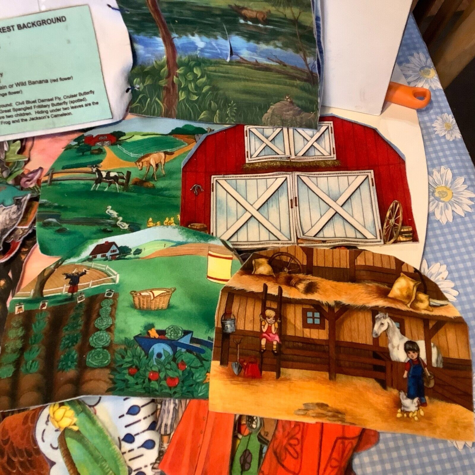 Large Lot of Bible Religious Children Story Flannel Graph Animals