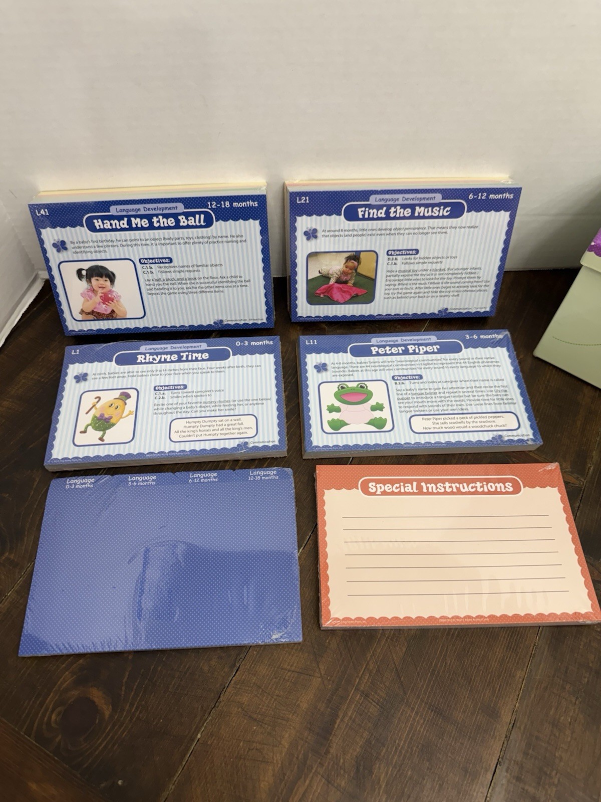 Frog Street Infant Photo Activity Cards Set 0-18 Months Home School Curriculum