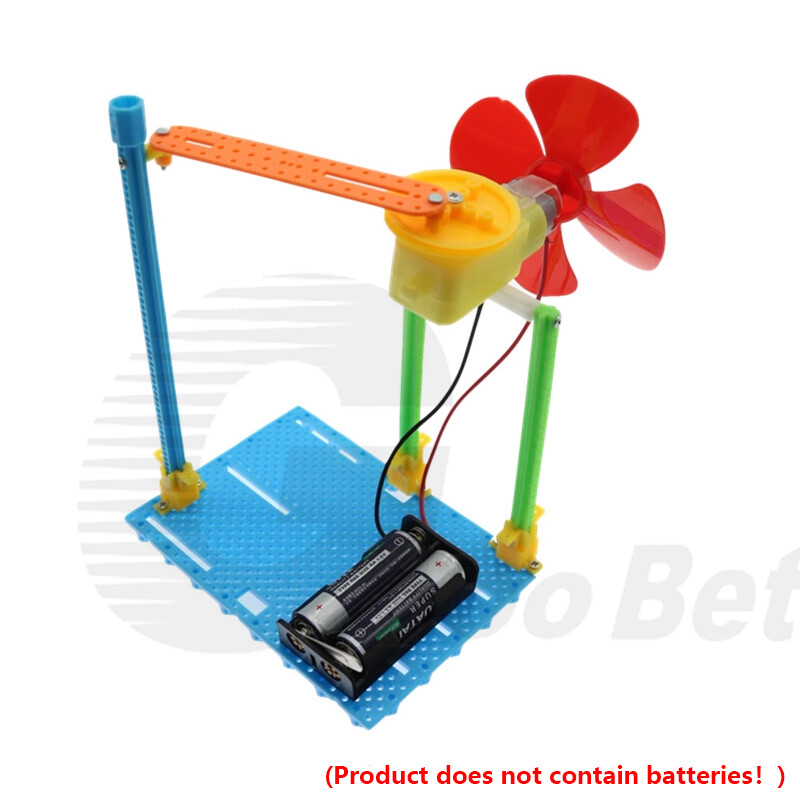 Electric Oscillating Fan Toy DIY Kit Children Educational Self Assembly Project