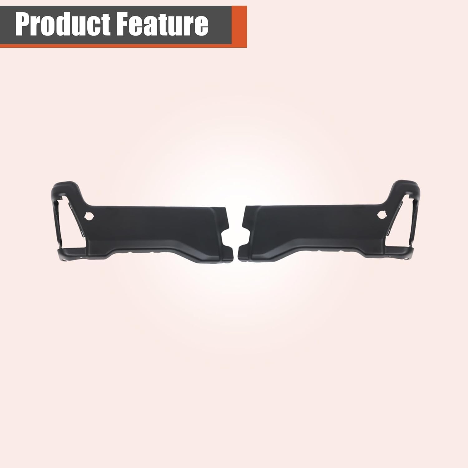 labwork Black Rear Left and Right Bumper End Bumper Face Bars with Parking