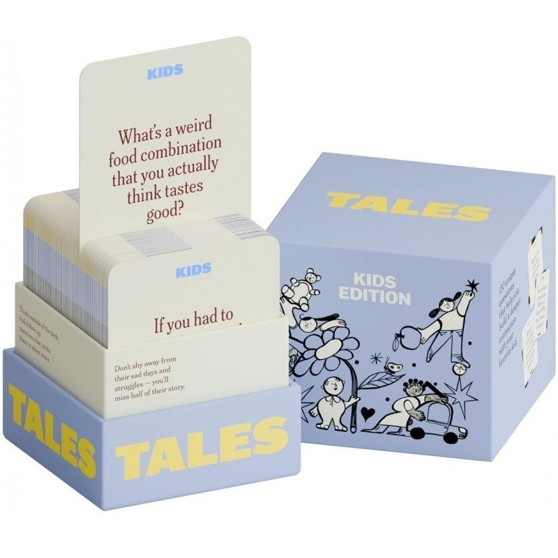 Tales Kids Edition – 150 Conversation Starter Cards Fun Family Gathering Game