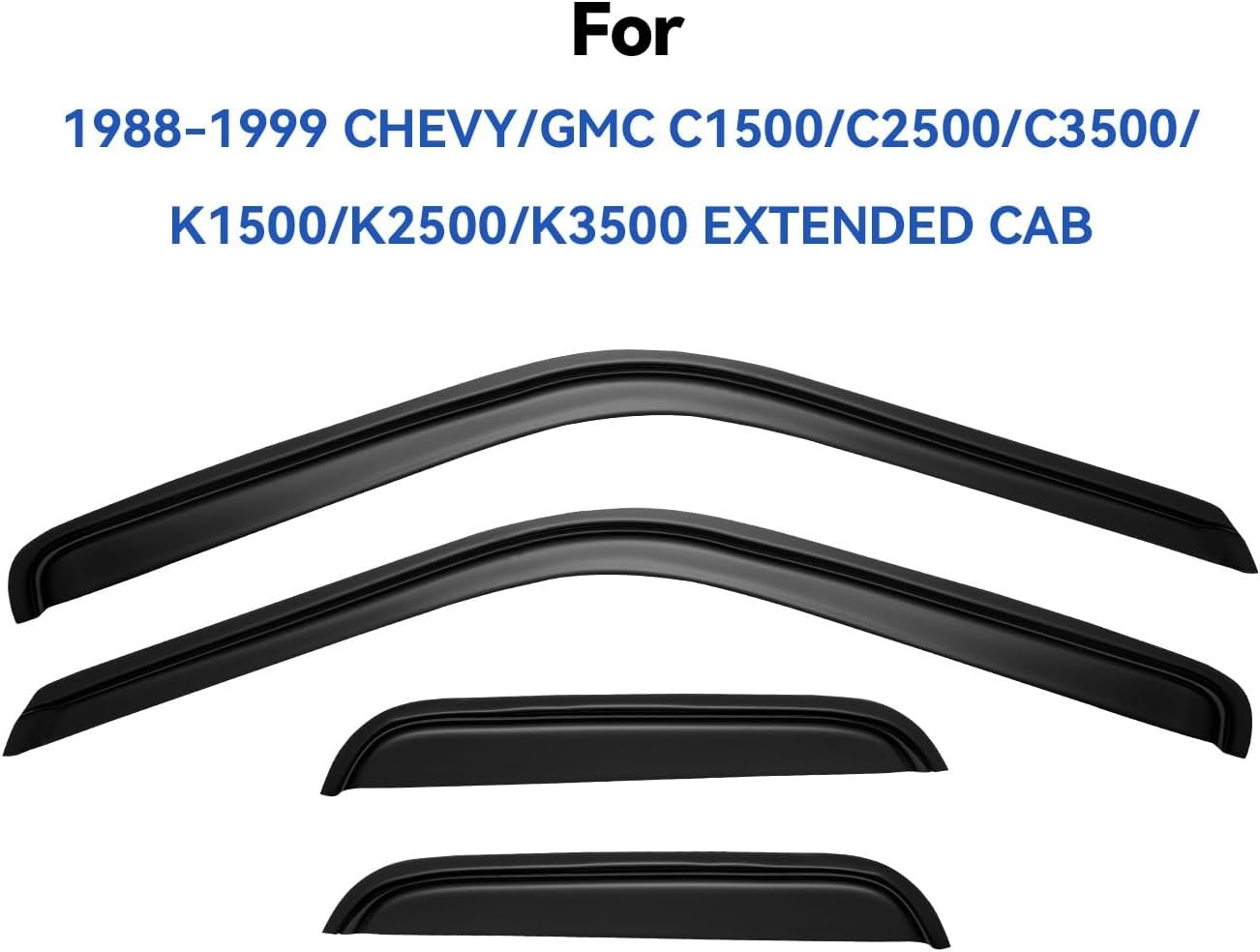 Window Visors Rain Guards for 1988-1999 Chevy/GMC C1500/ C2500/C3500/ K1500/