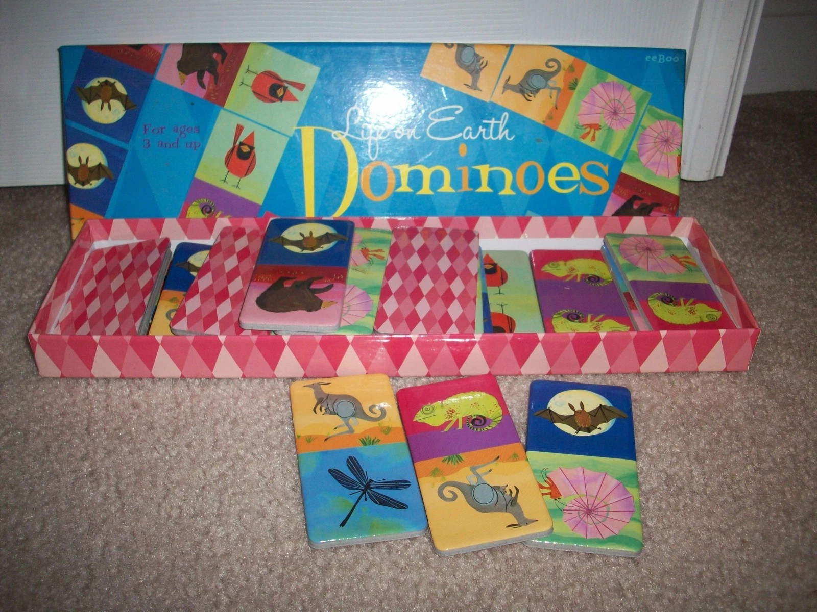 eeBoo “Life on Earth” Tile Matching Game Dominoes, Nice, Toddler 2005 Complete!