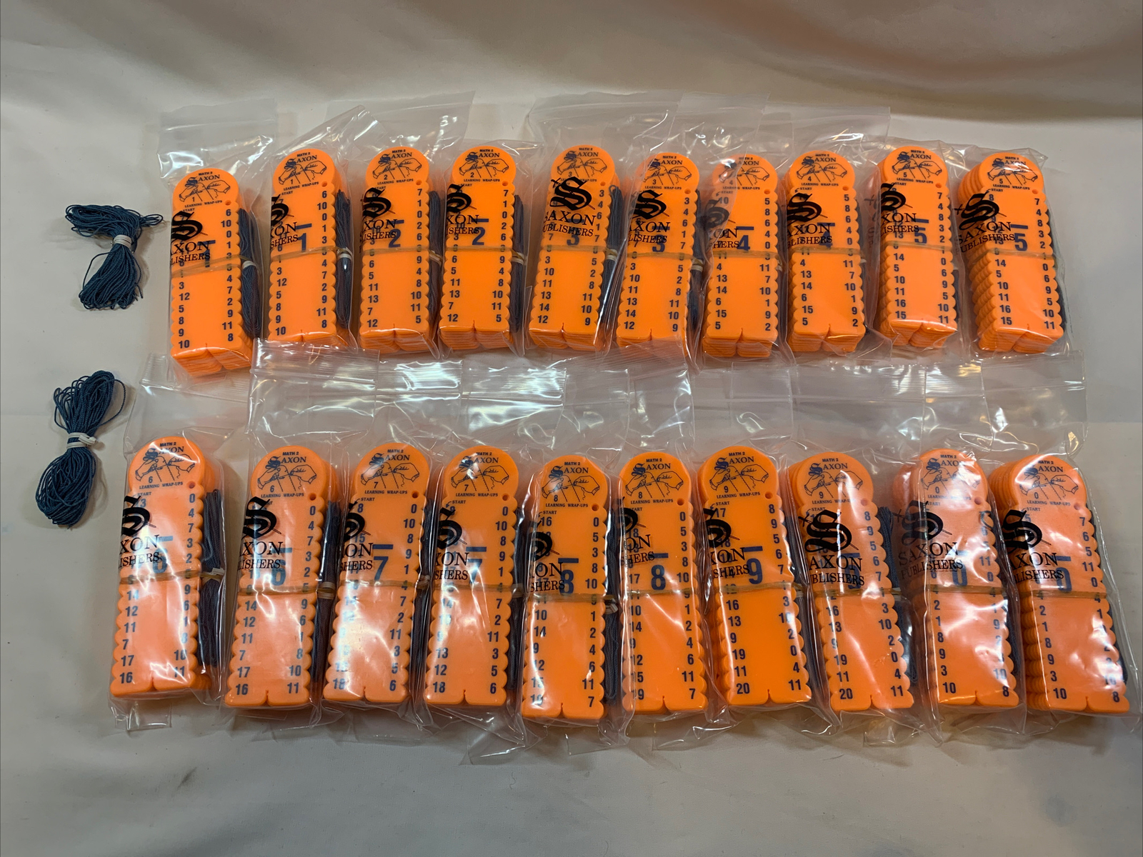 Saxon Math 2 Learning Wrap-ups 0-9, 20 Sets Of 8 Each (160 Total!)