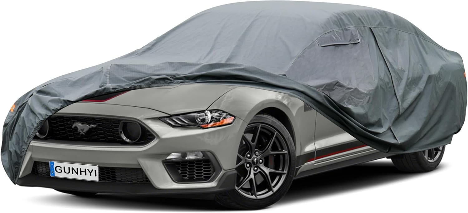 16 Layers Car Cover Waterproof All Weather, Heavy Duty Full Exterior Cover Unive