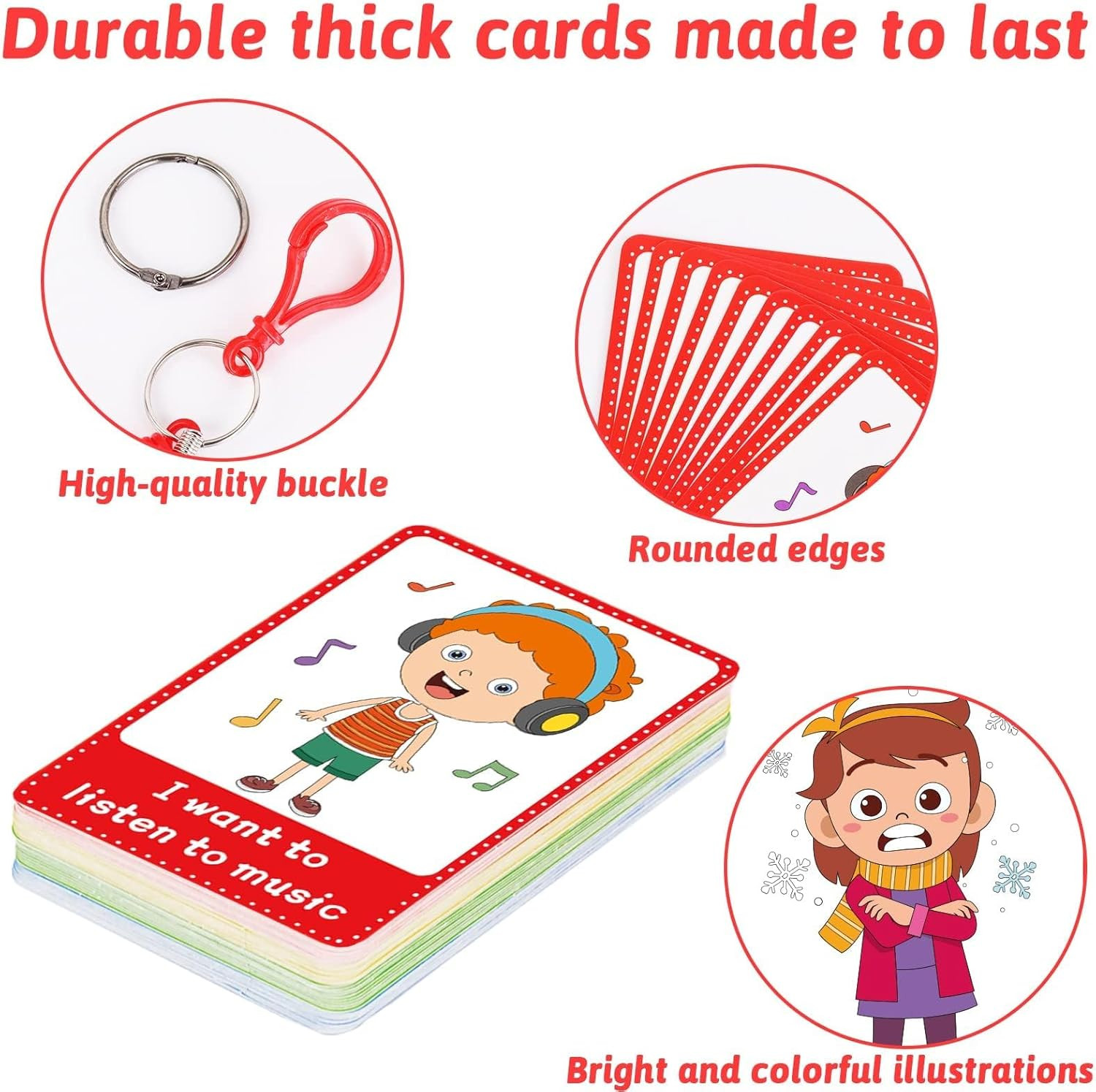 40PCS Autism Communication Cards for Speech Delay Children and Adults Special
