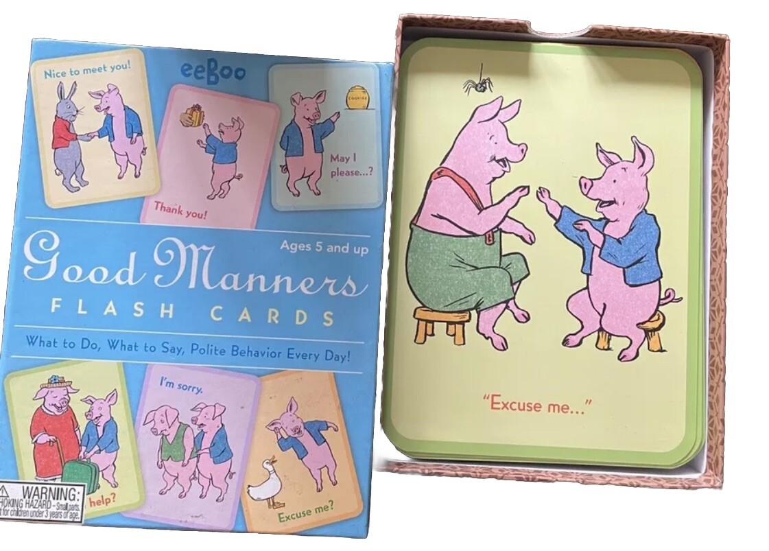 eeBoo Good Manners Conversation Flash Cards Boxed Set