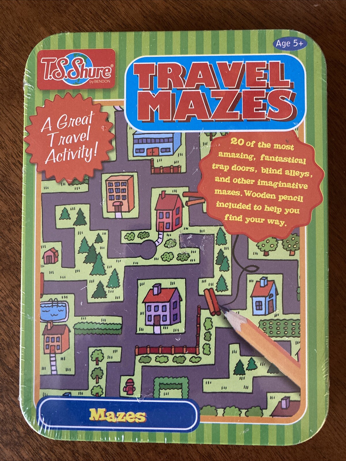 TS Shure by Bendon Travel Mazes 20 Ct Cards Compact for Ages 5+ Hours of Fun
