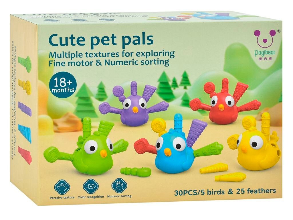 Learning Resources Fine Cute Pet Pals- 5 Pieces, Ages 18+ months Toddler