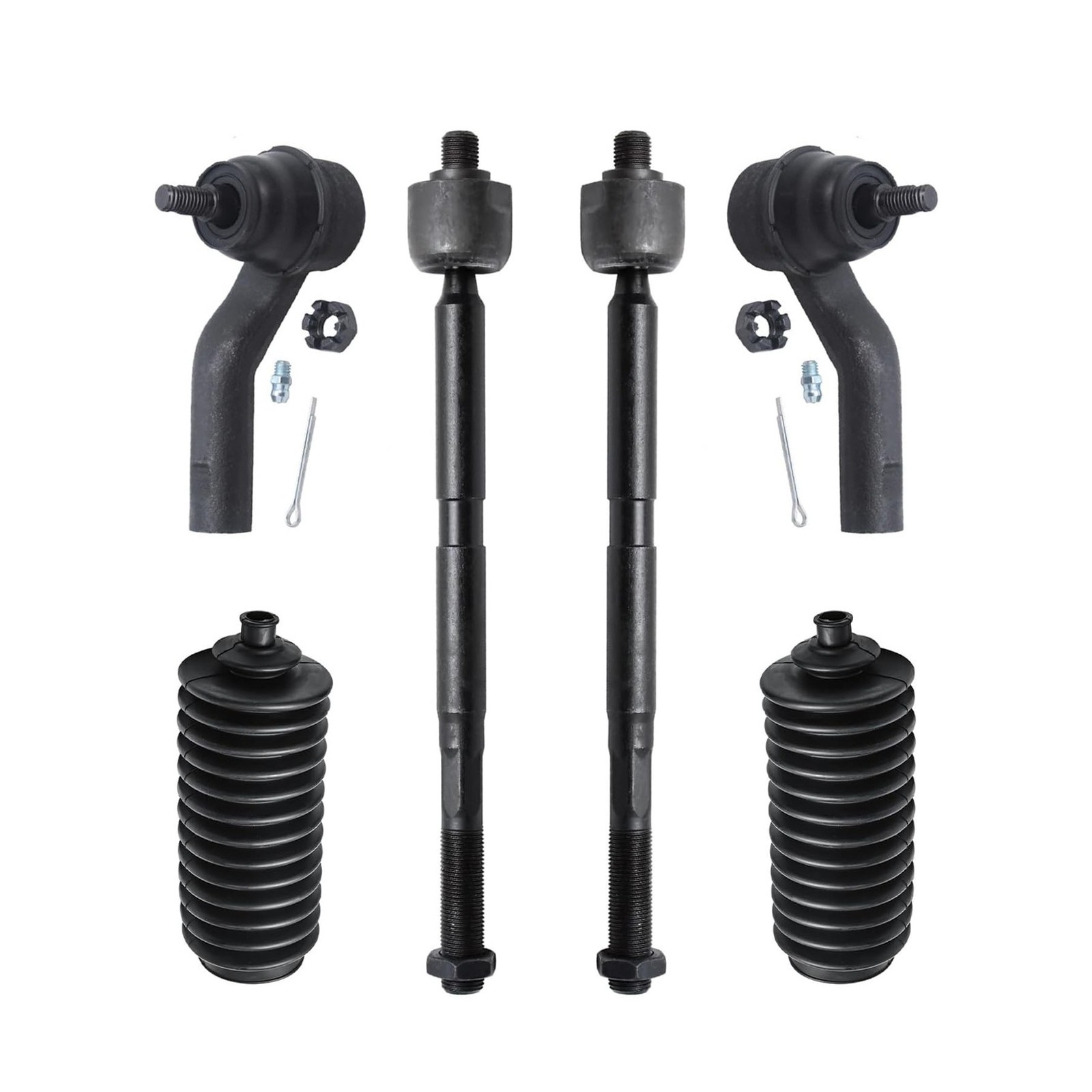 Detroit Axle – Front 6pc Tie Rods Kit for 12-18 Ford Focus, 13-18 Escape C-Ma…