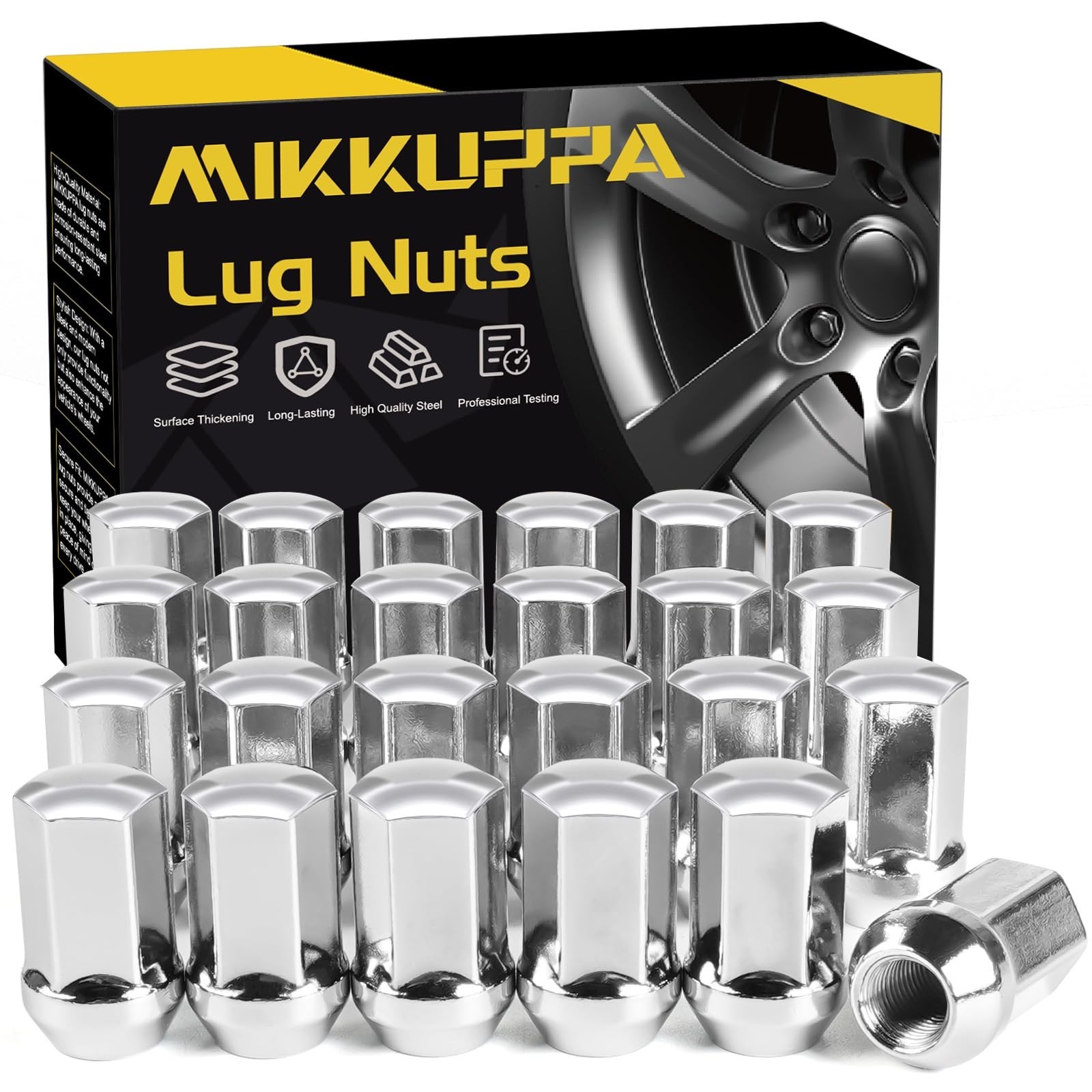 MIKKUPPA 24pcs M14x1.5 Lug Nuts – Replacement for Chevy Silverado Suburban Ta…