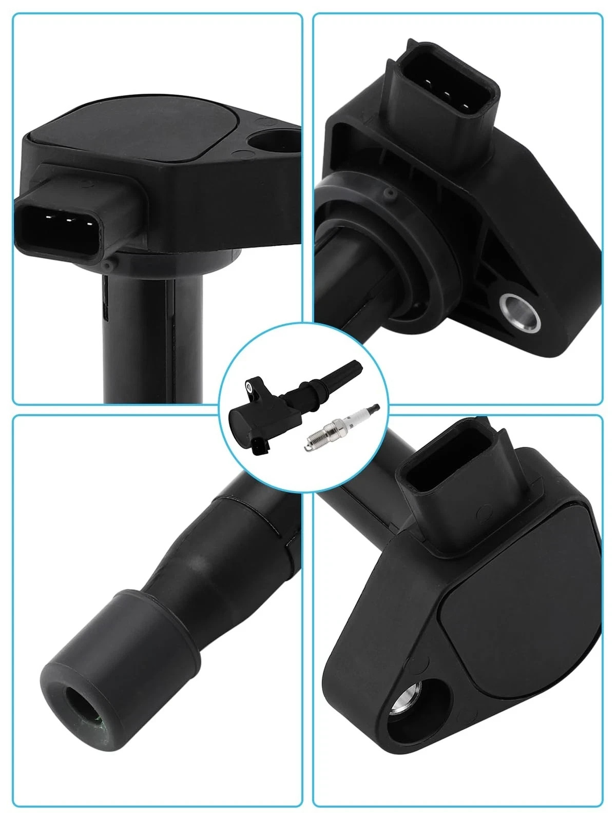 UF242 Ignition Coil Pack Spark Plug 6 PCS For Honda Odyssey 3.5L 1999-2010, A…