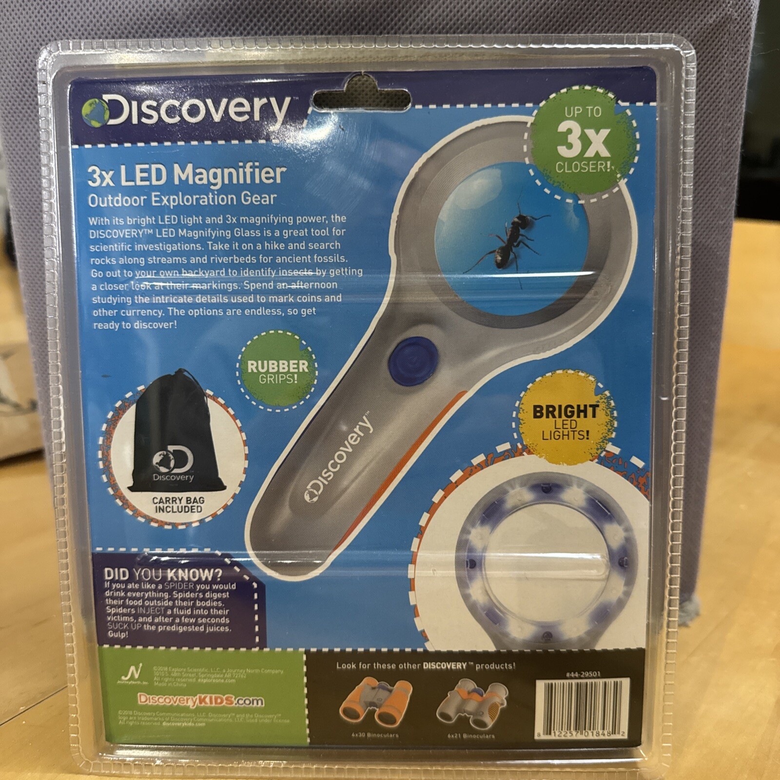 NEW Discover 3X LED Magnifier power carry bag included outdoor exploration gear