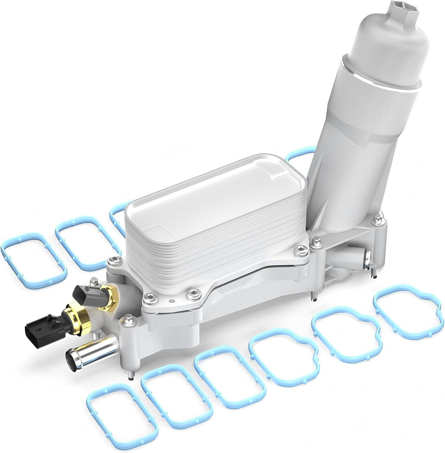 926-959 Improved Full Aluminum Engine Oil Filter Housing Kit with Oil Cooler