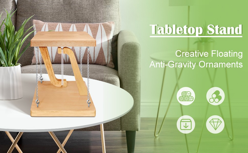 Tensegrity Table Speaker Holder Wooden Square Learning Education Toy for Office