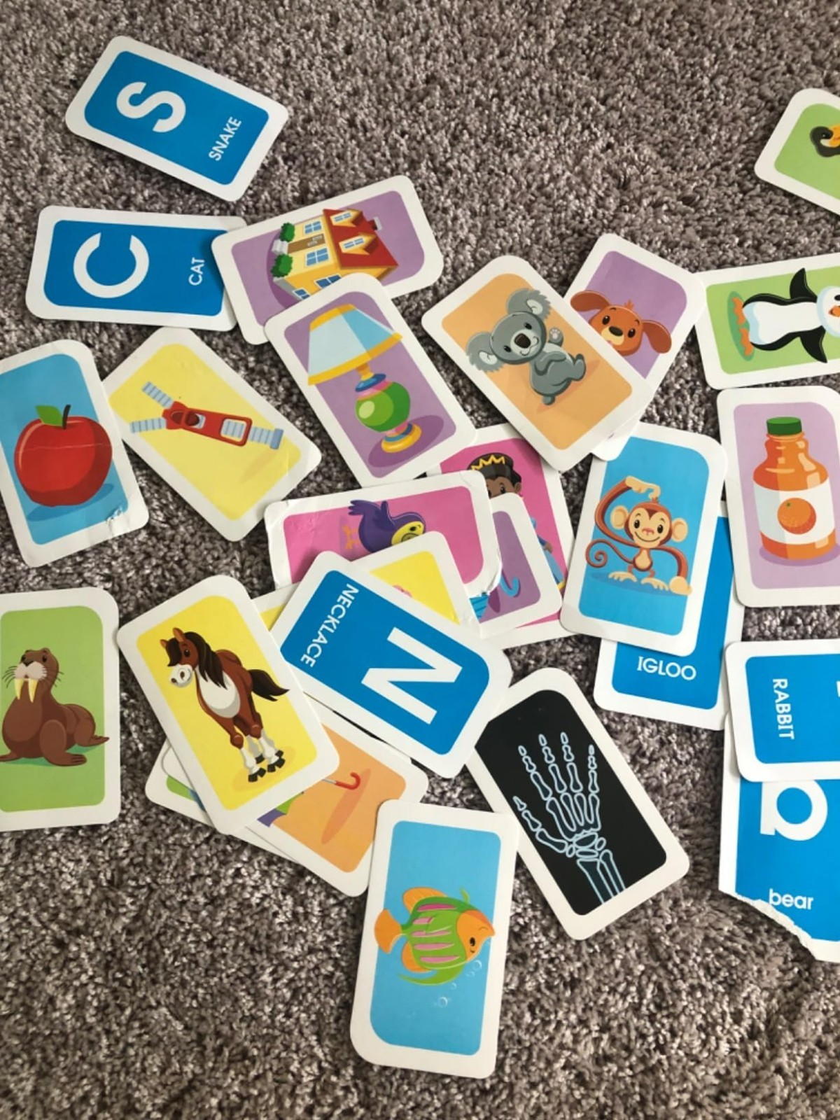 Alphabet Flash Cards School Zone 56 Toddler Preschool ABC Letters Phonics 3yrs +