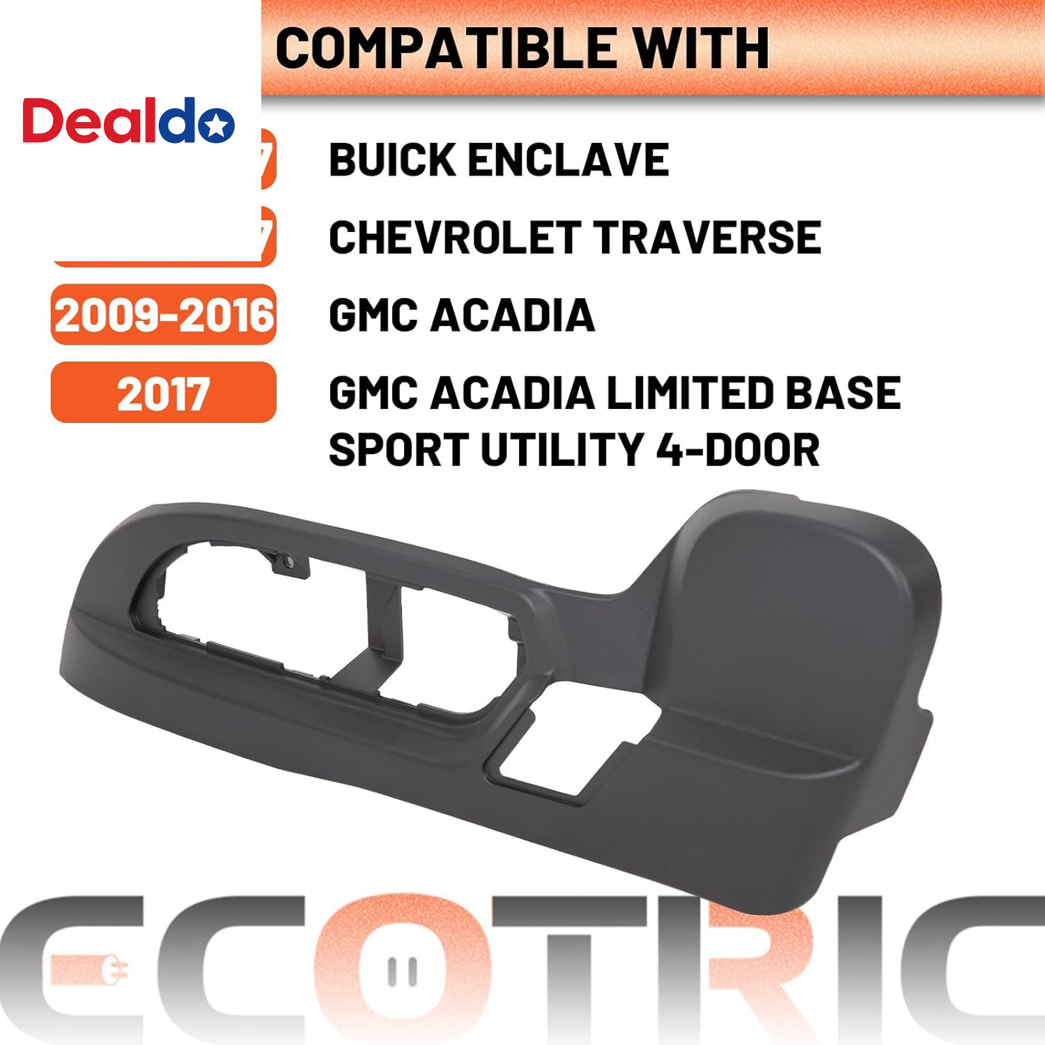 Driver Seat Trim Panel Compatible with 2009-2017 Buick Enclave/Chevrolet Travers