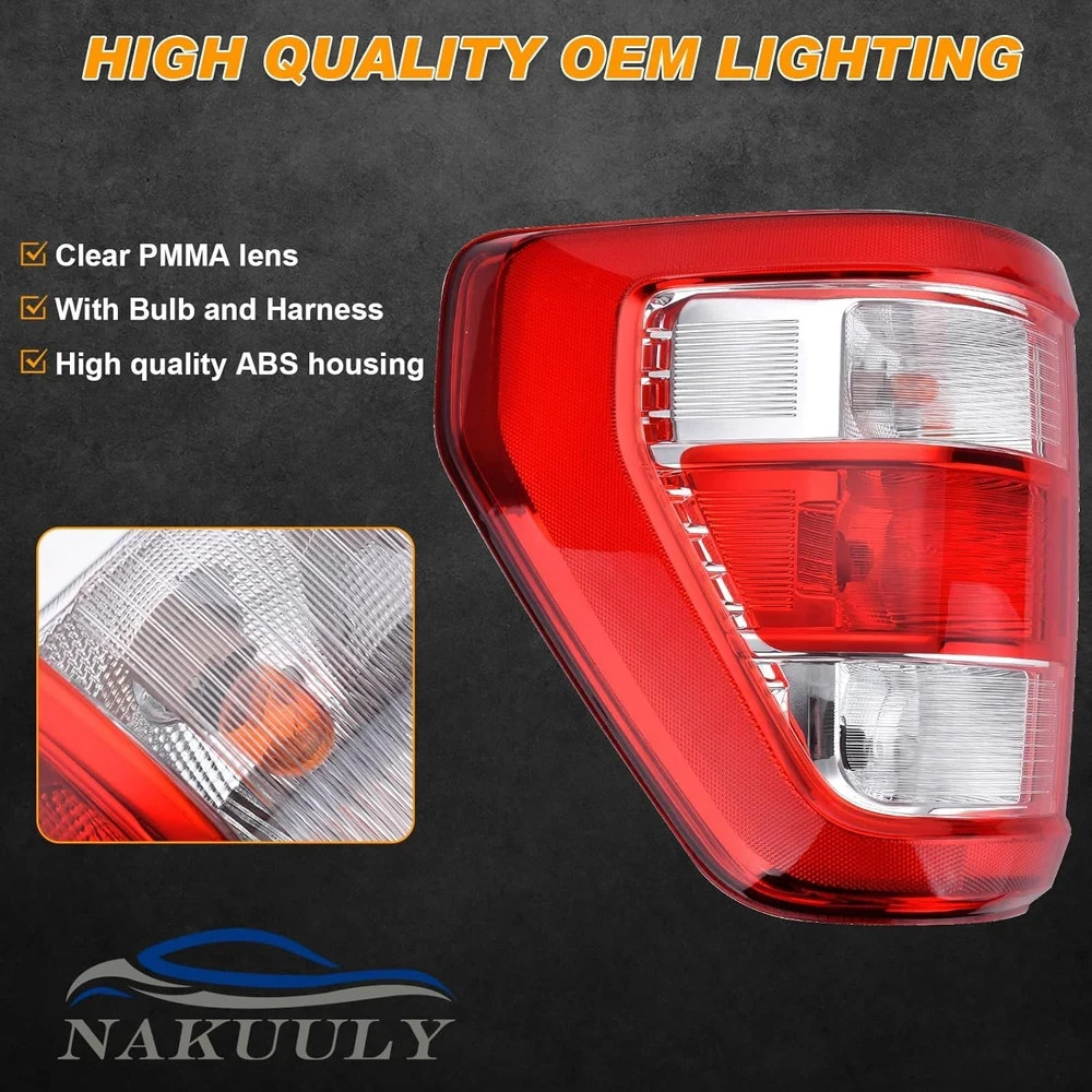 2021-2023 Ford F150 Left Driver Side Tail Light Assembly with Bulb & Harness