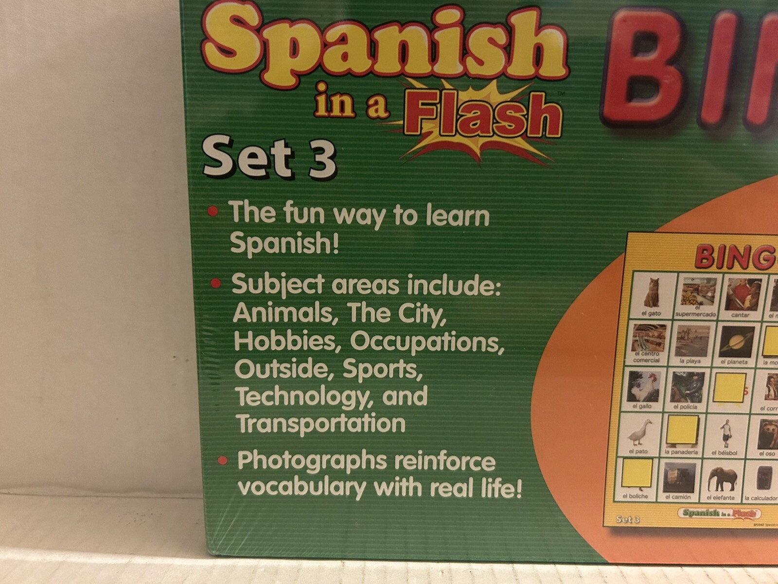Edupress EP2347 Spanish in a Flash BINGO Set 3. Fun way to learn Spanish