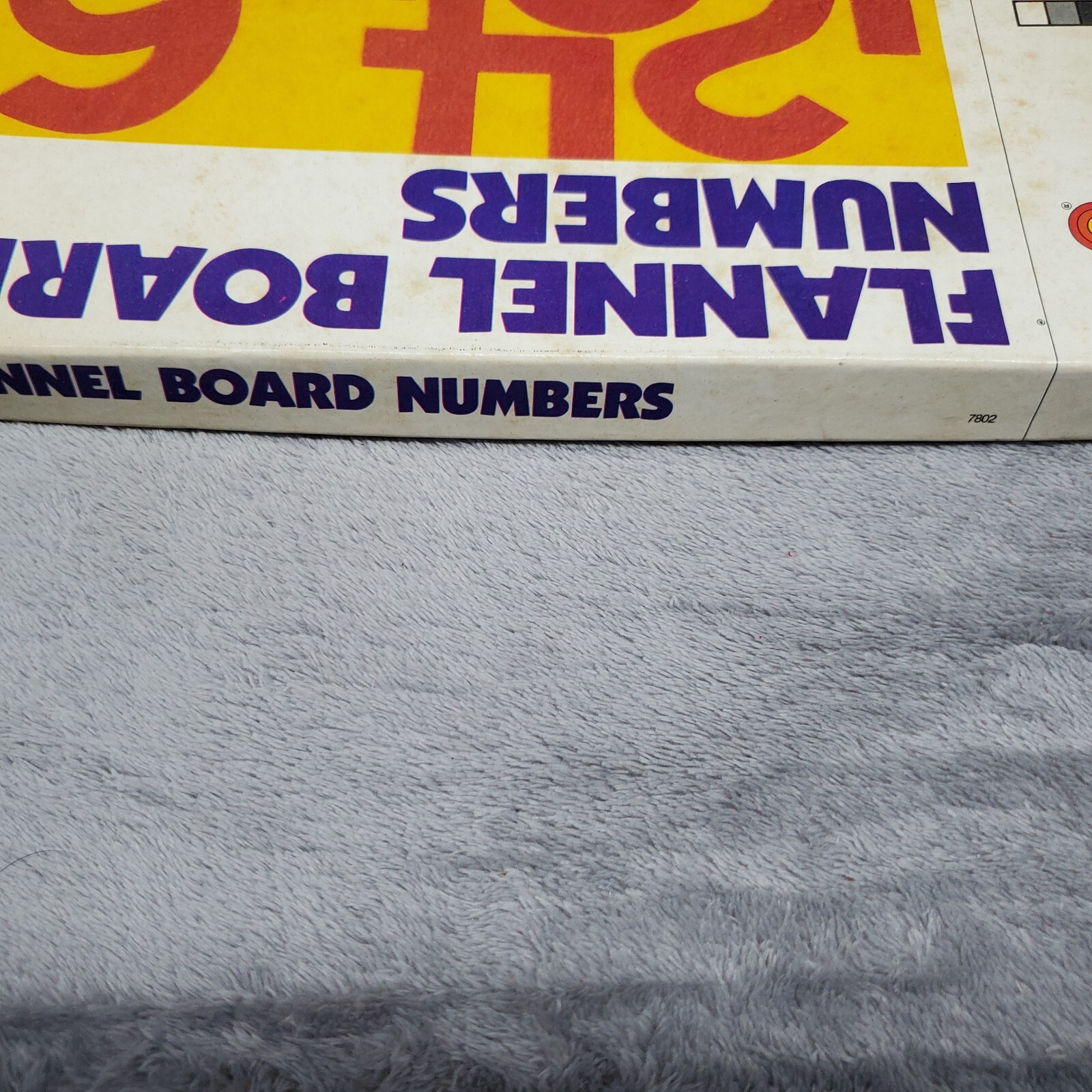 Vintage Flannelboard Numbers Complete, Unpunched math craft old school 3″ – 1985