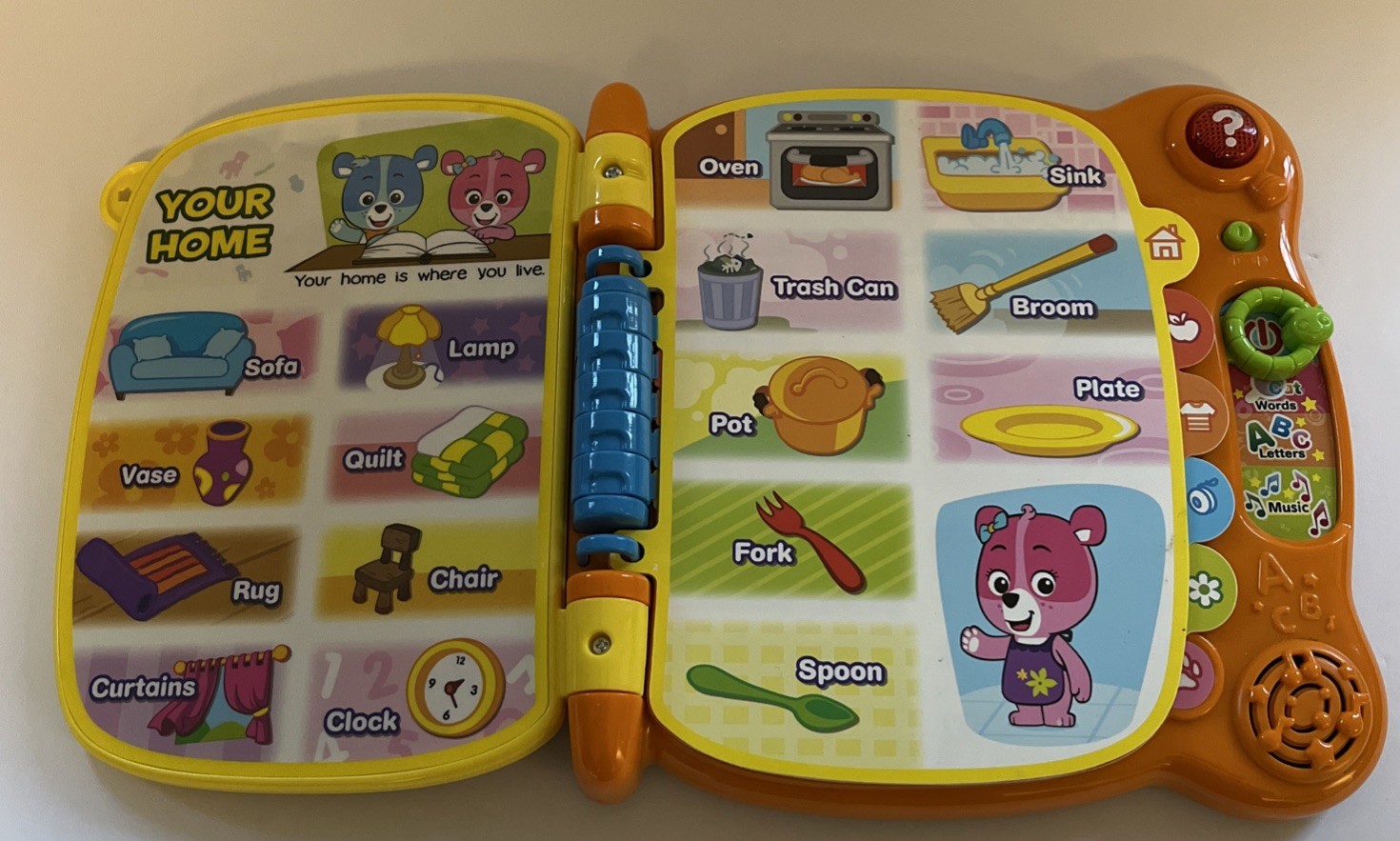 Vtech Touch and Teach Word Book #1416 Learning Works! ABCs Music Sight Words