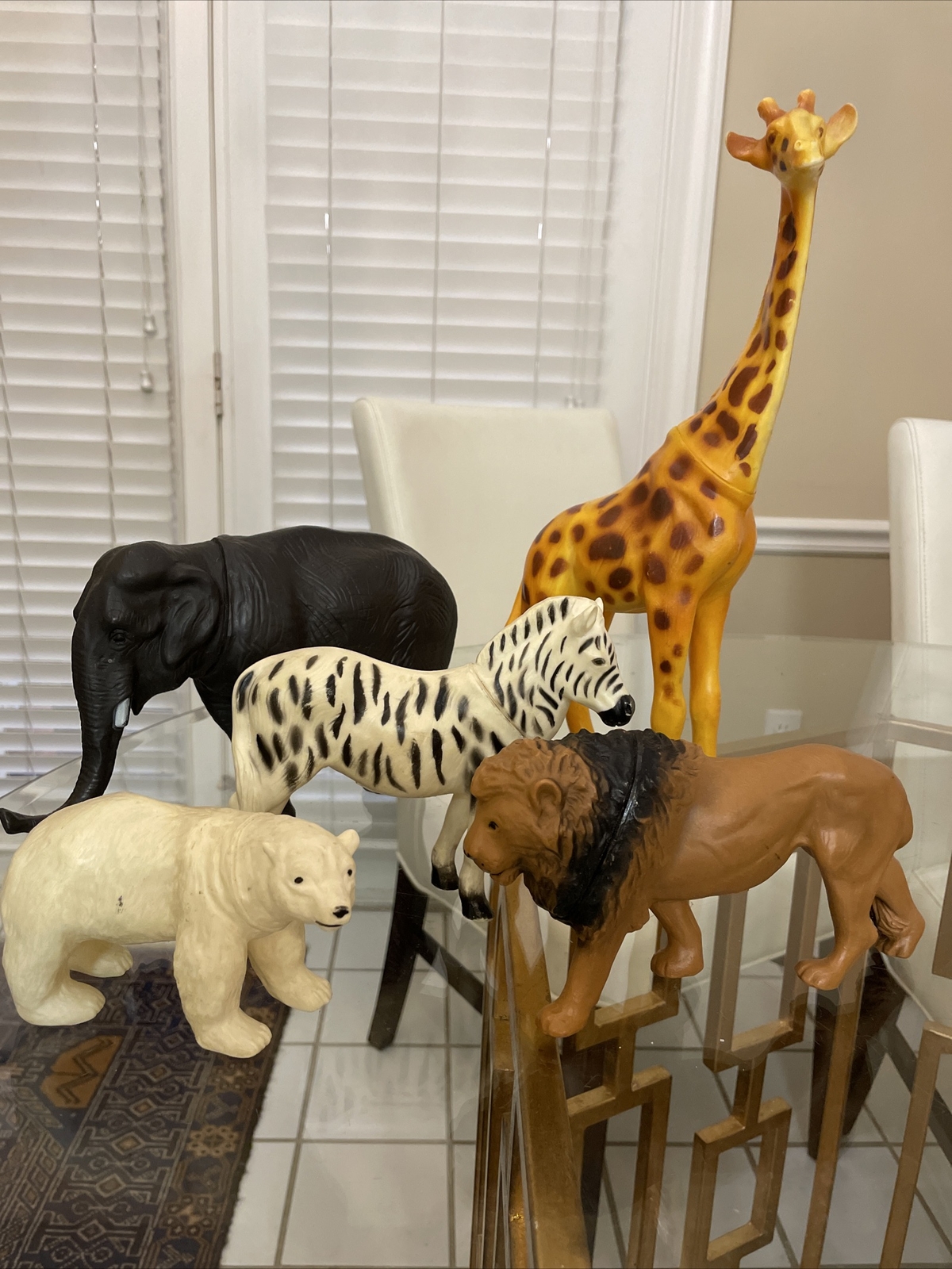 Marvel Education Company New York Giant Zoo Animals Set of 5, Vintage