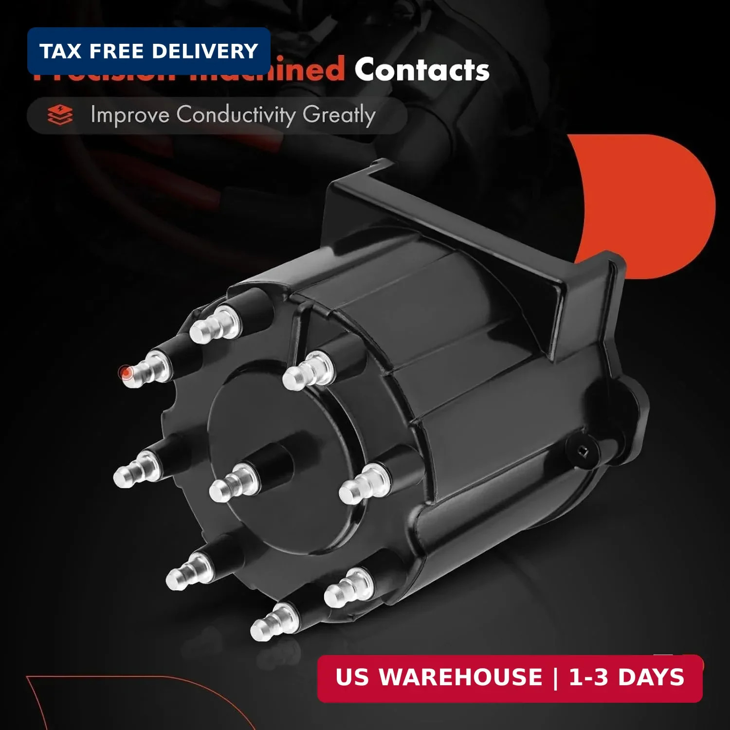A-Premium Ignition Distributor Cap Compatible with GMC, Chevy & Cadillac