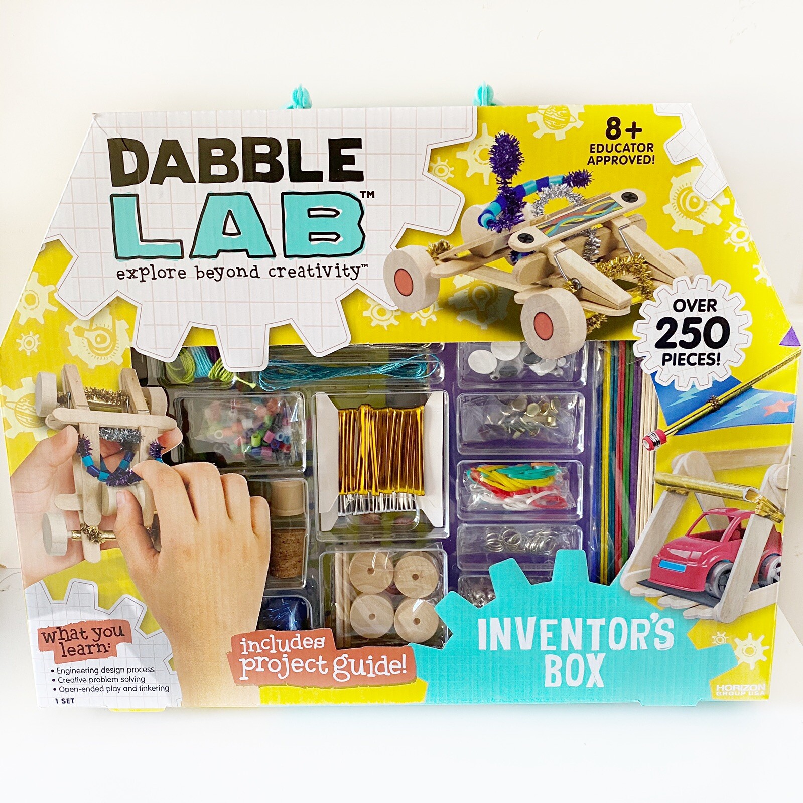 Dabble Lab Kids Inventors Box Fun Educational Crafts Ages 8 + 250 Pieces New
