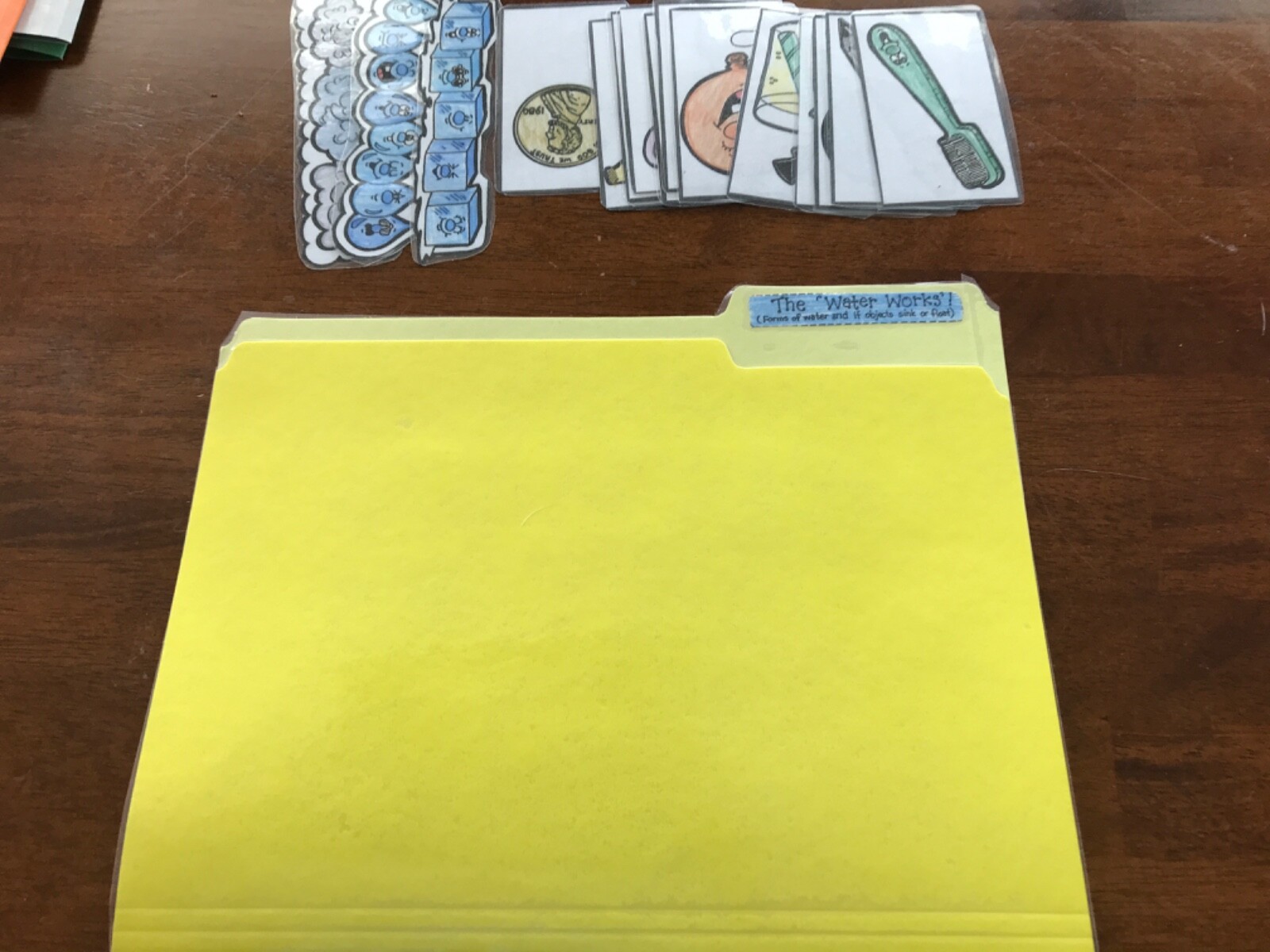 The Water Works? Sink or float Science grades k-4 file folder game