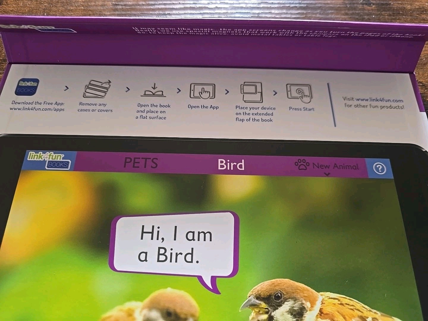 Link4fun Books “Pets” By Bridging Book Hardcover Interactive Book For iPads(A5)