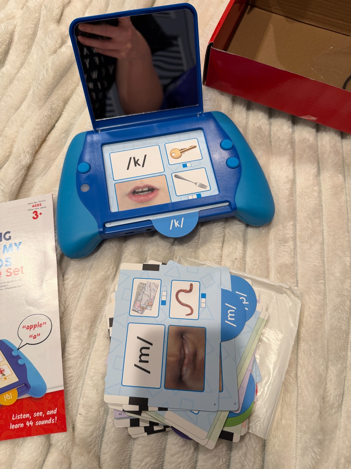 hand2mind Mirror My Sounds Phoneme Set, Letter Sounds Flash Cards