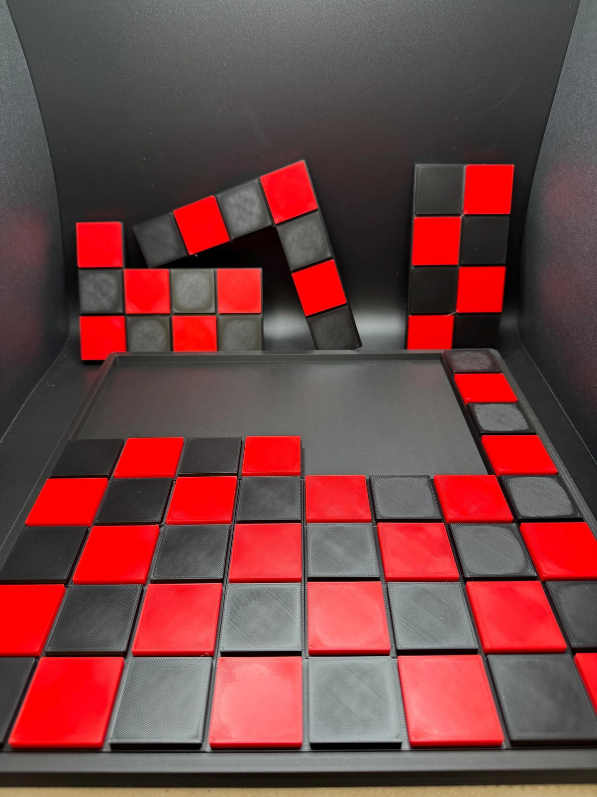 Checkerboard Dissection Puzzle – 8-Piece Brain Teaser, Challenging Puzzle, Gift