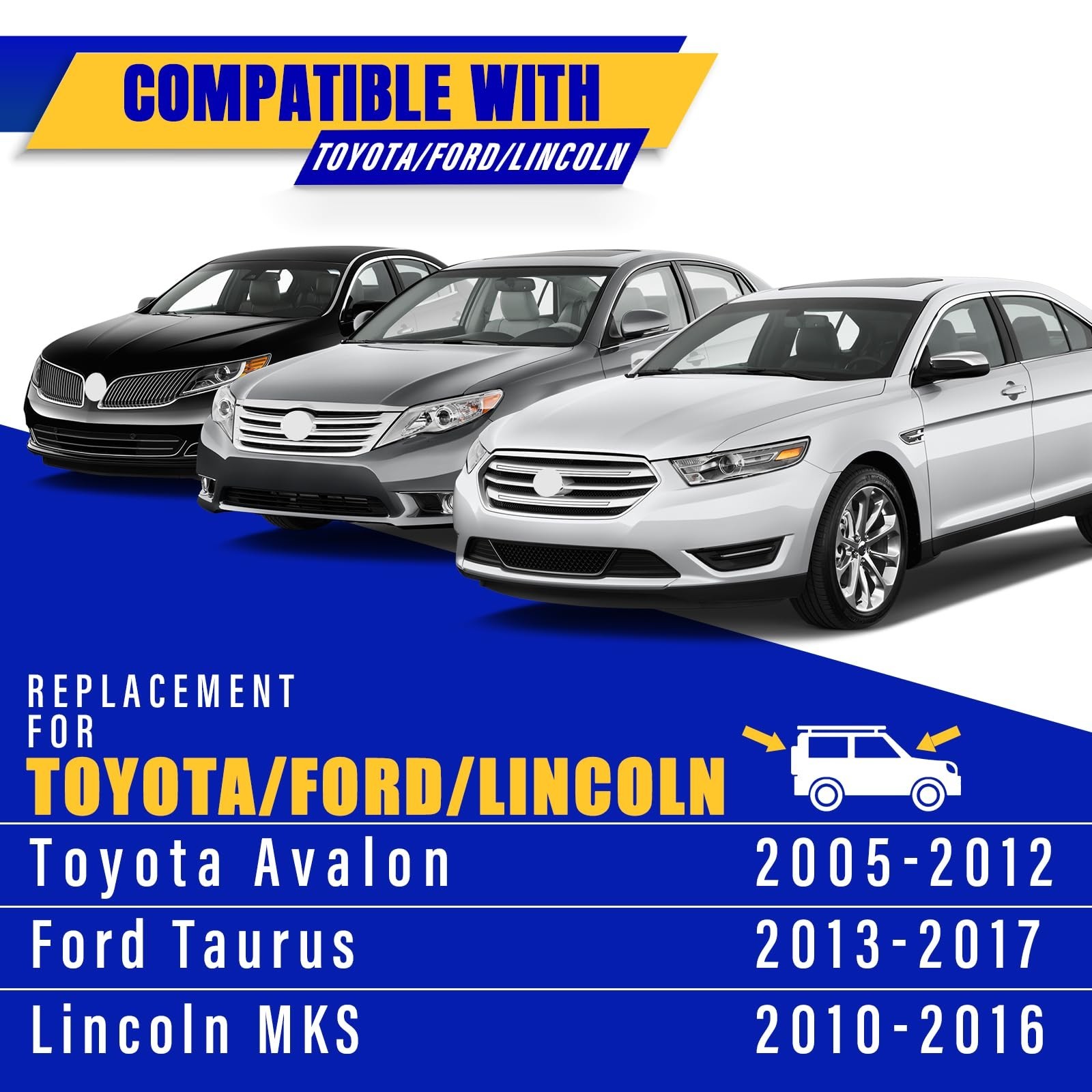 2 wipers Replacement for 2005-2012 Toyota Avalon/2013-2017 Ford Taurus/2010-2…