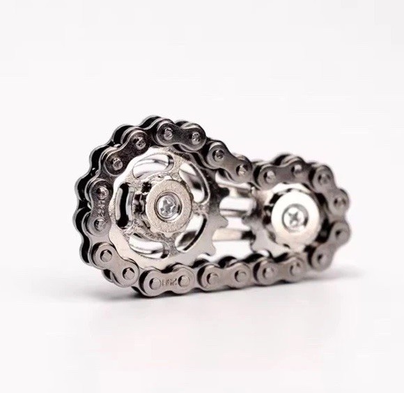 Sprockets Flywheel Fingertip Gyro Fidget Spinner Antistress Metal Bike Chains