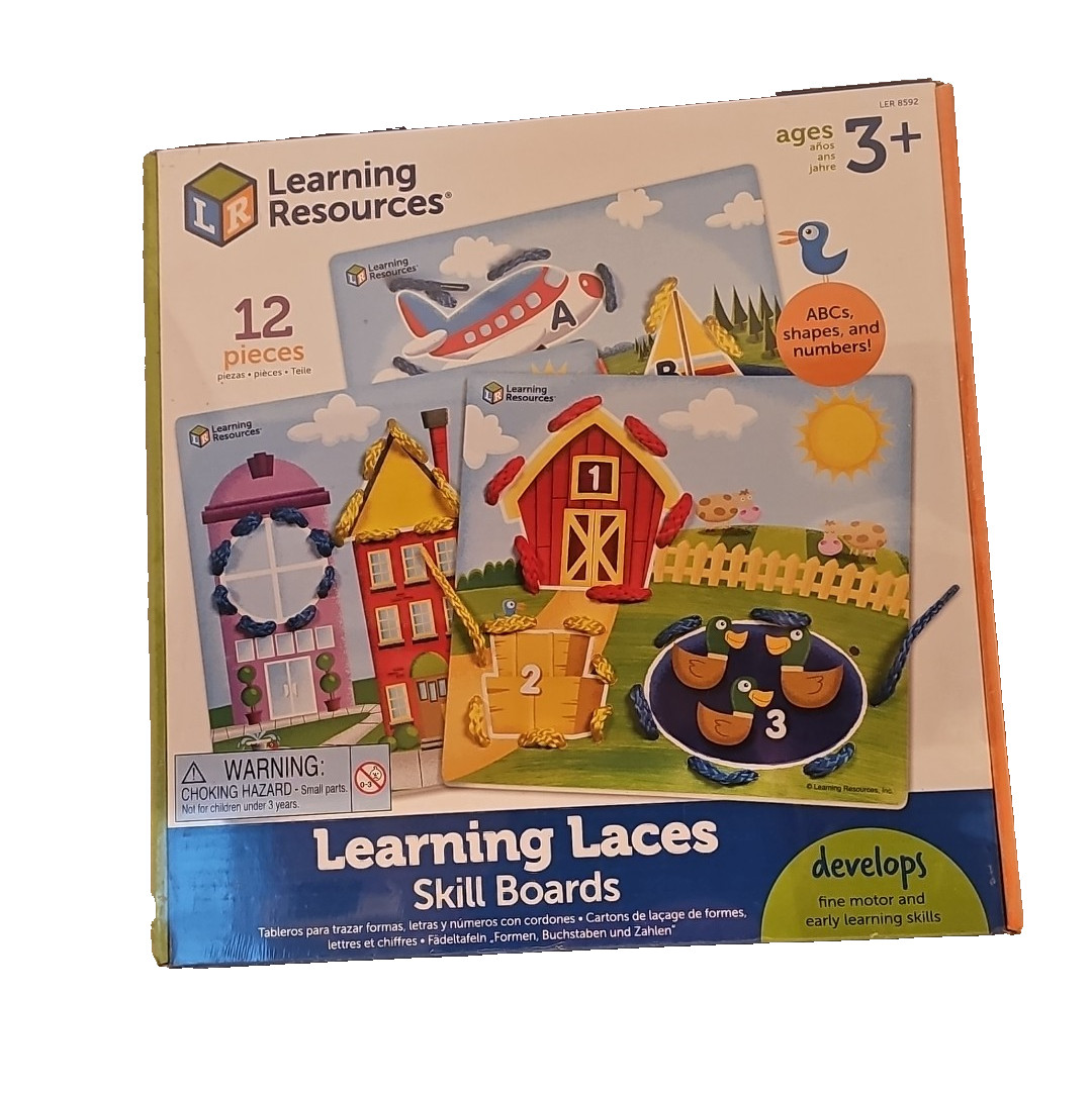 Learning Resources Learning Laces Skill Boards Preschool Fine Motor Toy