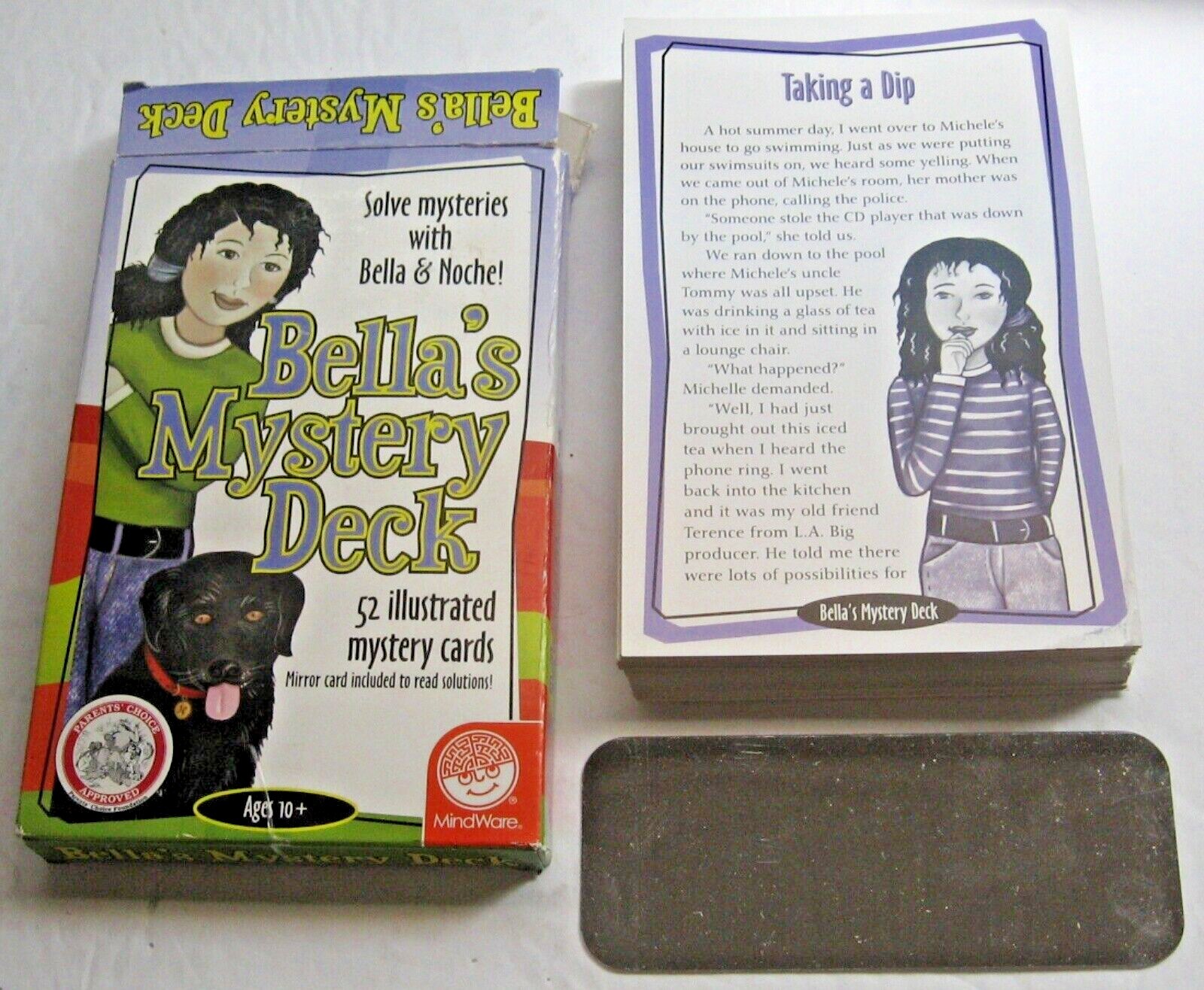 Bella’s Mystery Deck 1997 MindWare Ages 10+ 52 Cards and Mirror Card