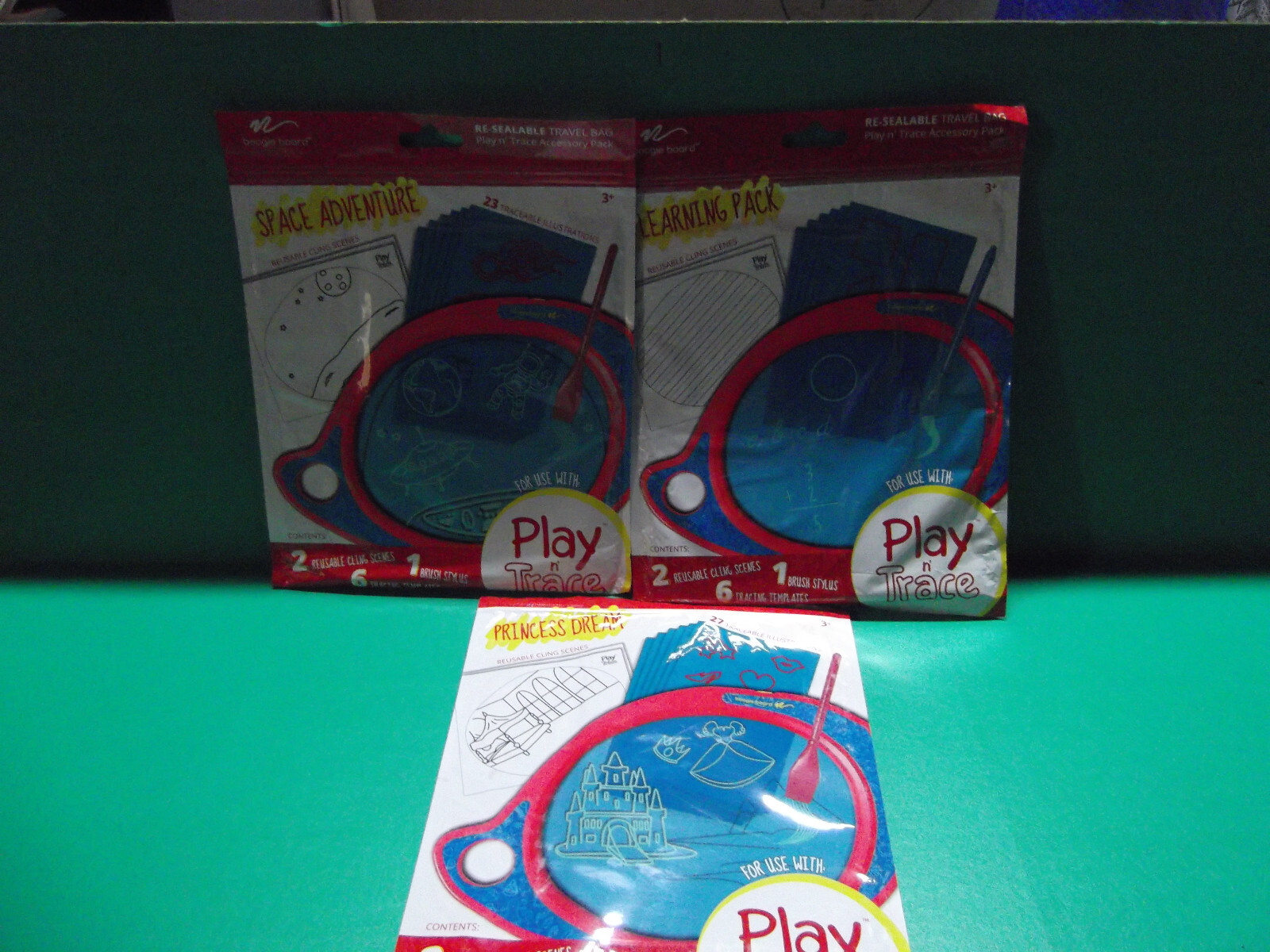 Boogie Board Play n’ Trace Princess Dream, Space Adventure,Learn Accessory Pack