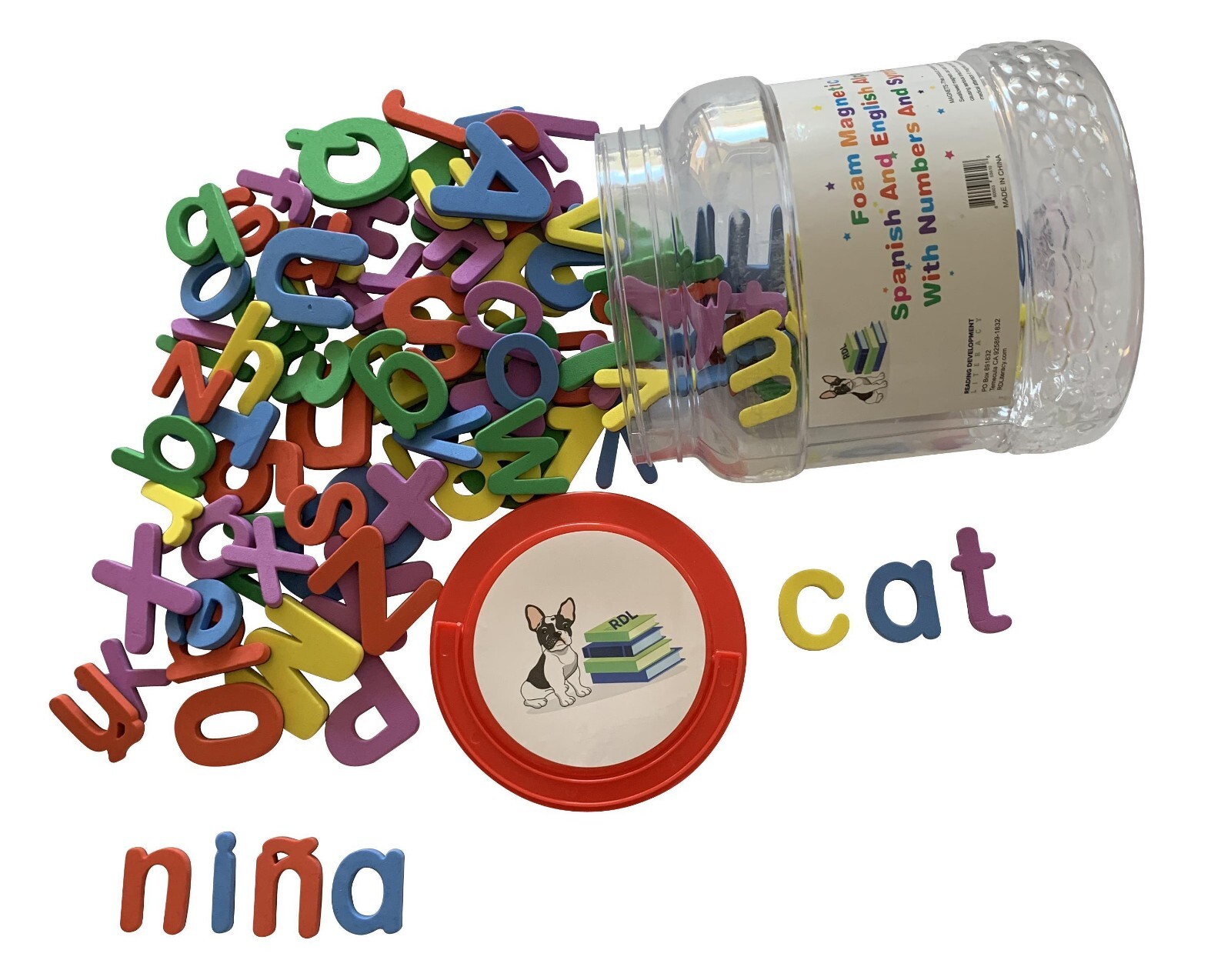 Foam Magnetic Spanish And English Letters, Alphabet, Bilingual, Spanish
