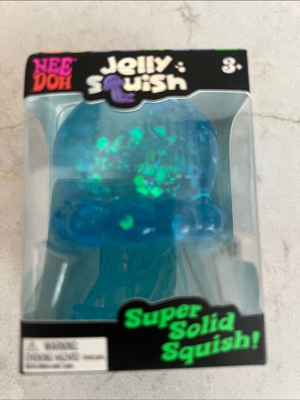 Needoh Jelly Squish Blue Jellyfish Sensory Toy Fidget New Sealed Box Authentic