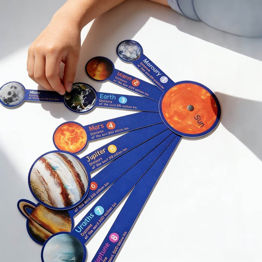Solar System Planets Flash Cards STEM Space Science Homeschool Learning Set