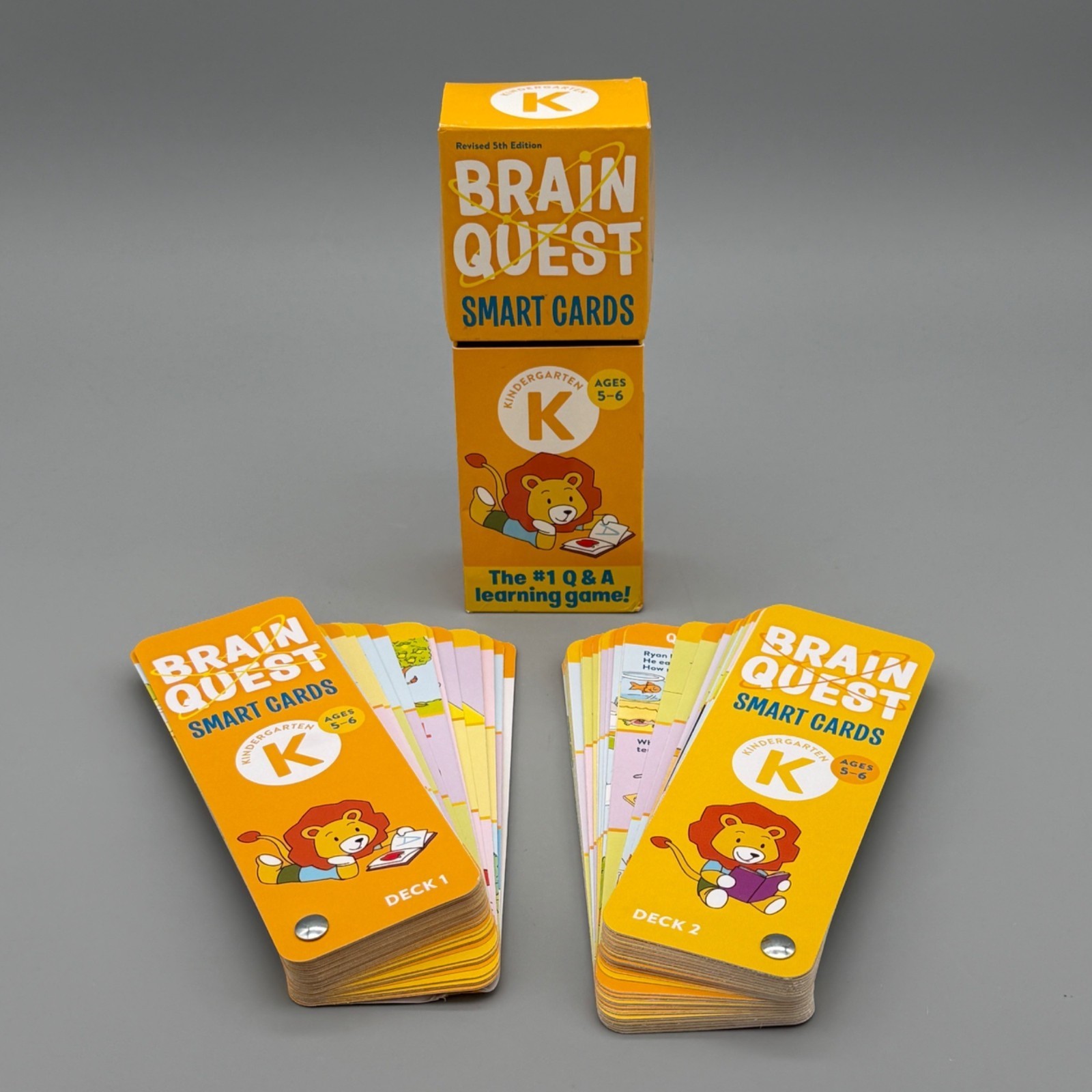 Brain Quest Kindergarten Smart Cards Ages 5-6 Revised 5th Edition Learning Game