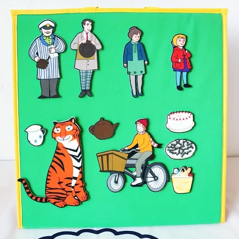 Tiger’s Afternoon Tea Felt Story Set Flannel Board Educational Toy for Kids