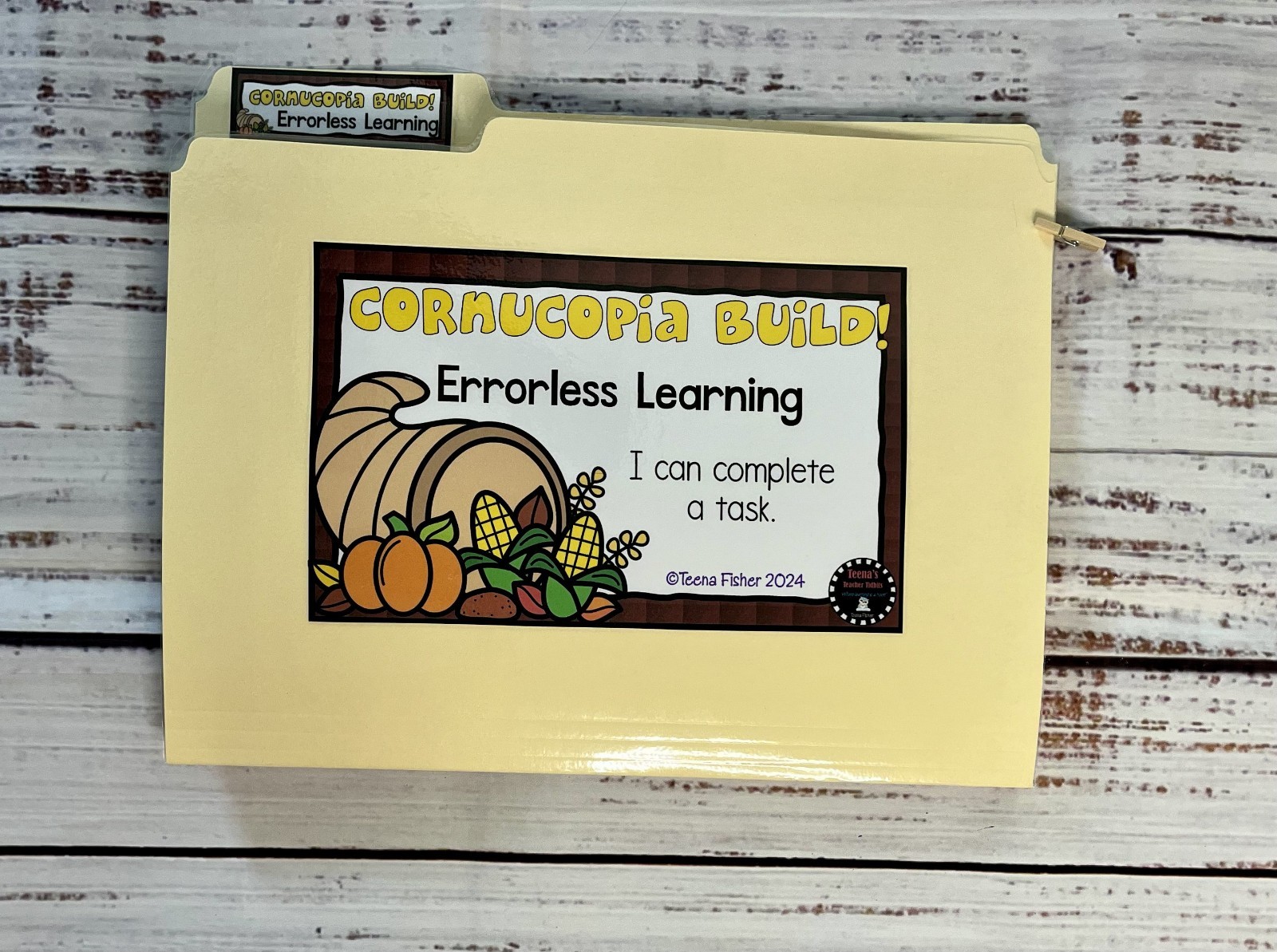 Errorless Learning File Folder Game Thanksgiving Special Education Autism