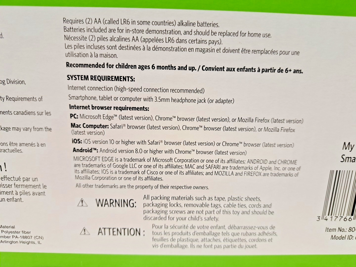 LeapFrog My Pal Violet Smarty Paws – Model 6150 – Item 80-615060 – NIB Brand New