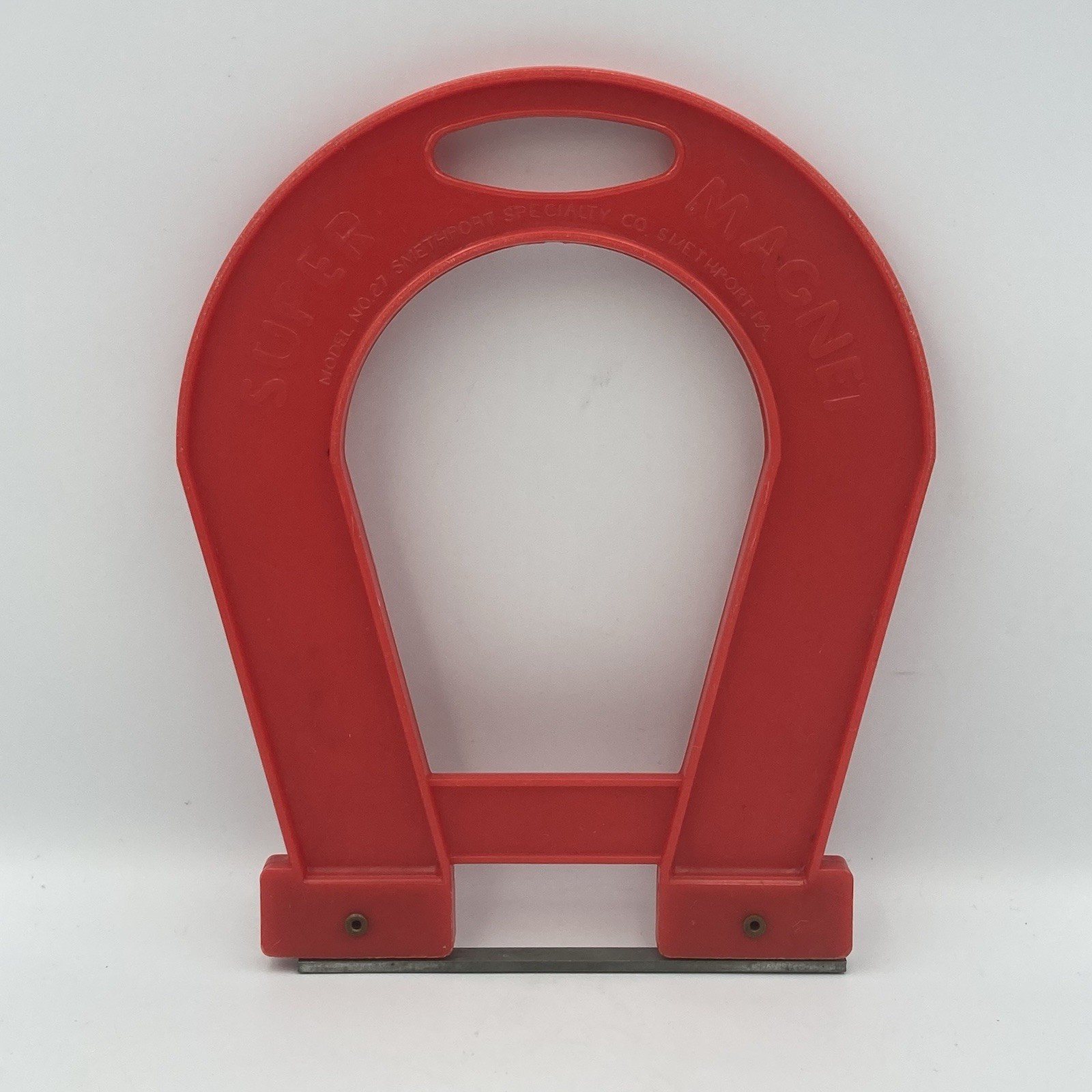 Vintage SUPER MAGNET TOY No 27 SMETHPORT Specialty Co PA Red Large Red Horseshoe
