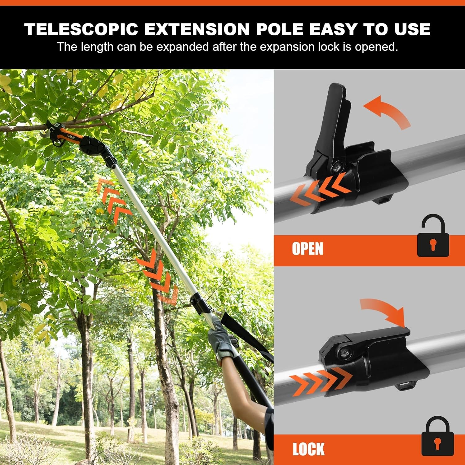 Cordless Electric Pruner 40mm Brushless Motor Battery Powered Cutter Tool