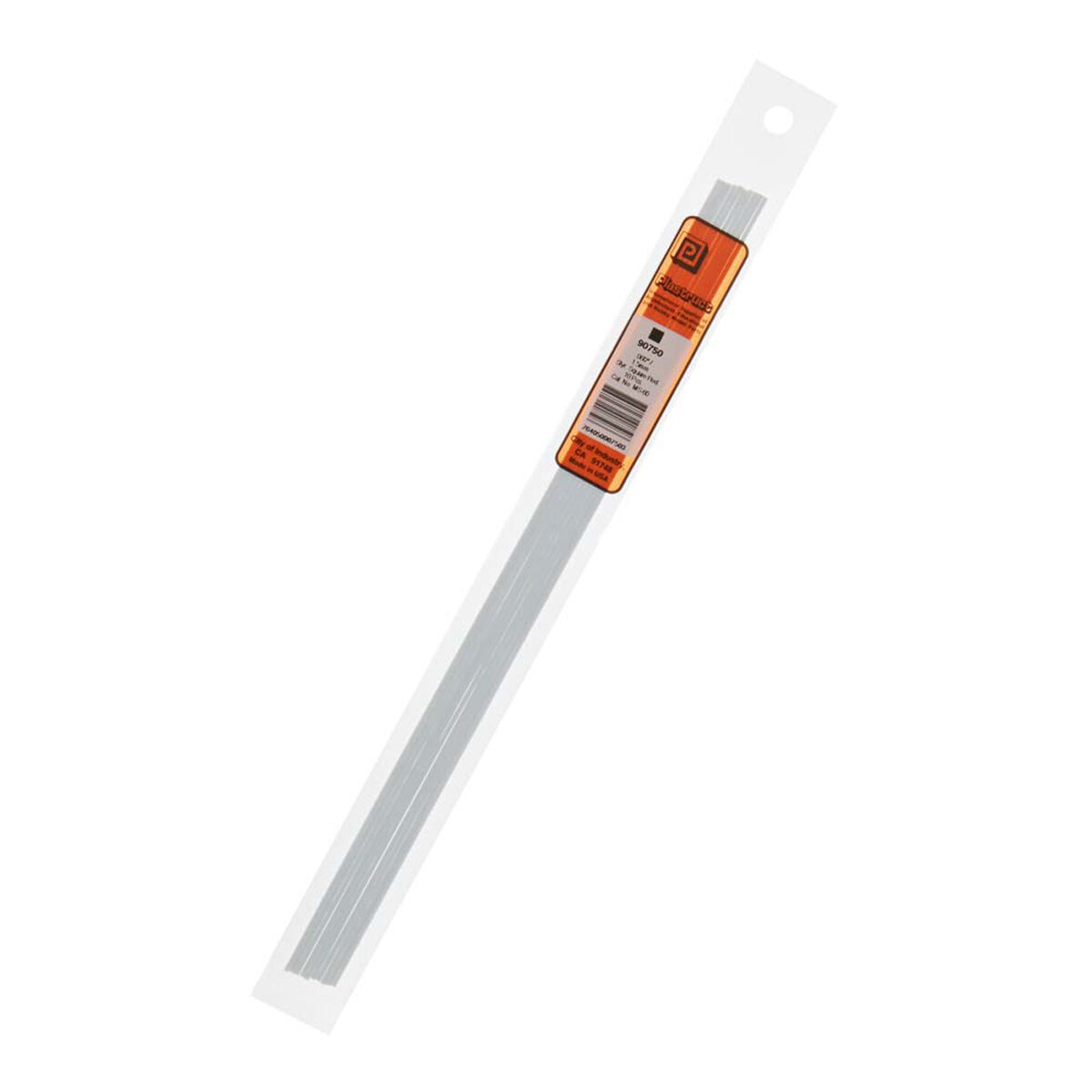 Plastruct 90750 MS-60 Square Rod, .060″ H & W (10 rods) 10″ Long, White Styrene